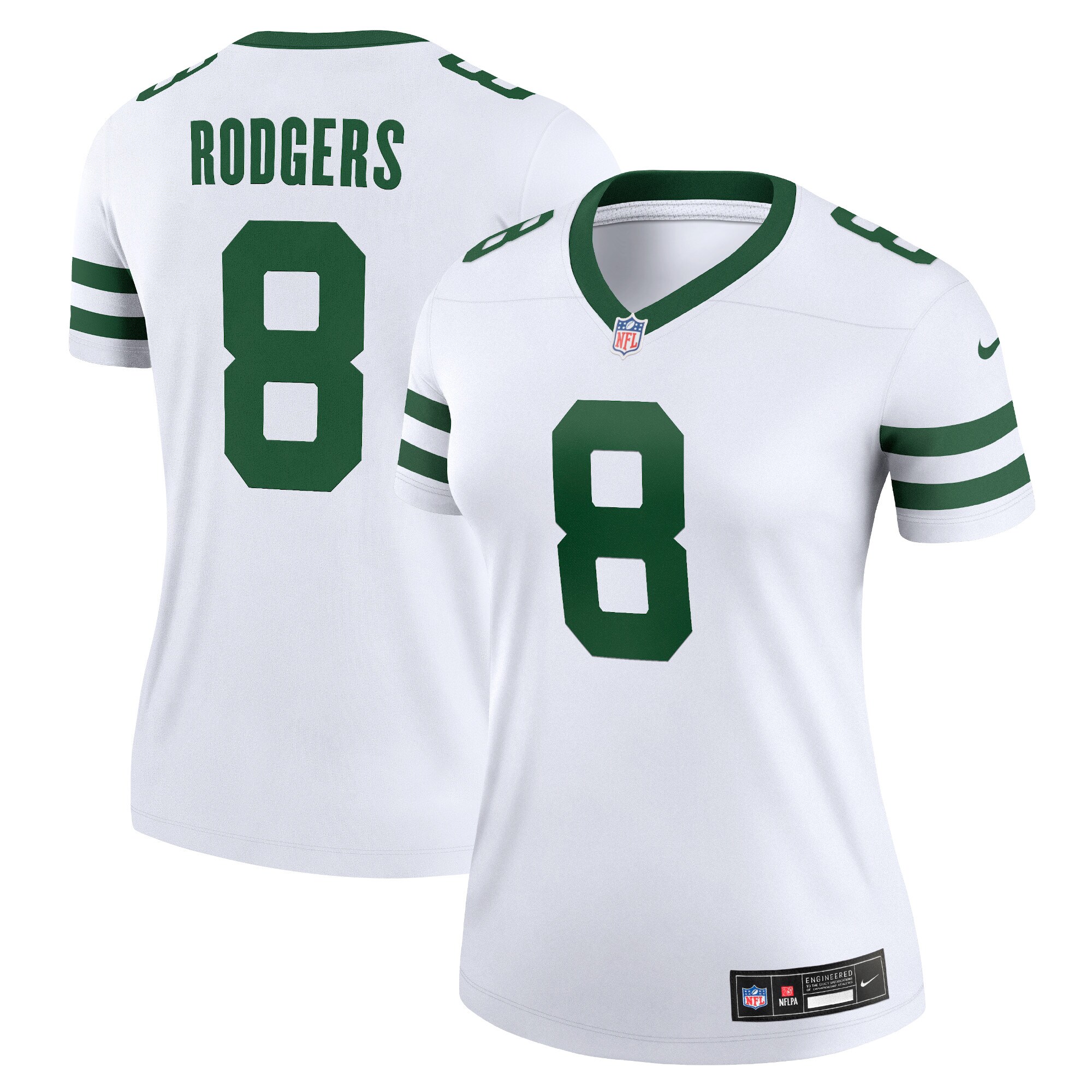 Women's New York Jets Aaron Rodgers Legacy White Legend Player Performance Top Js2773