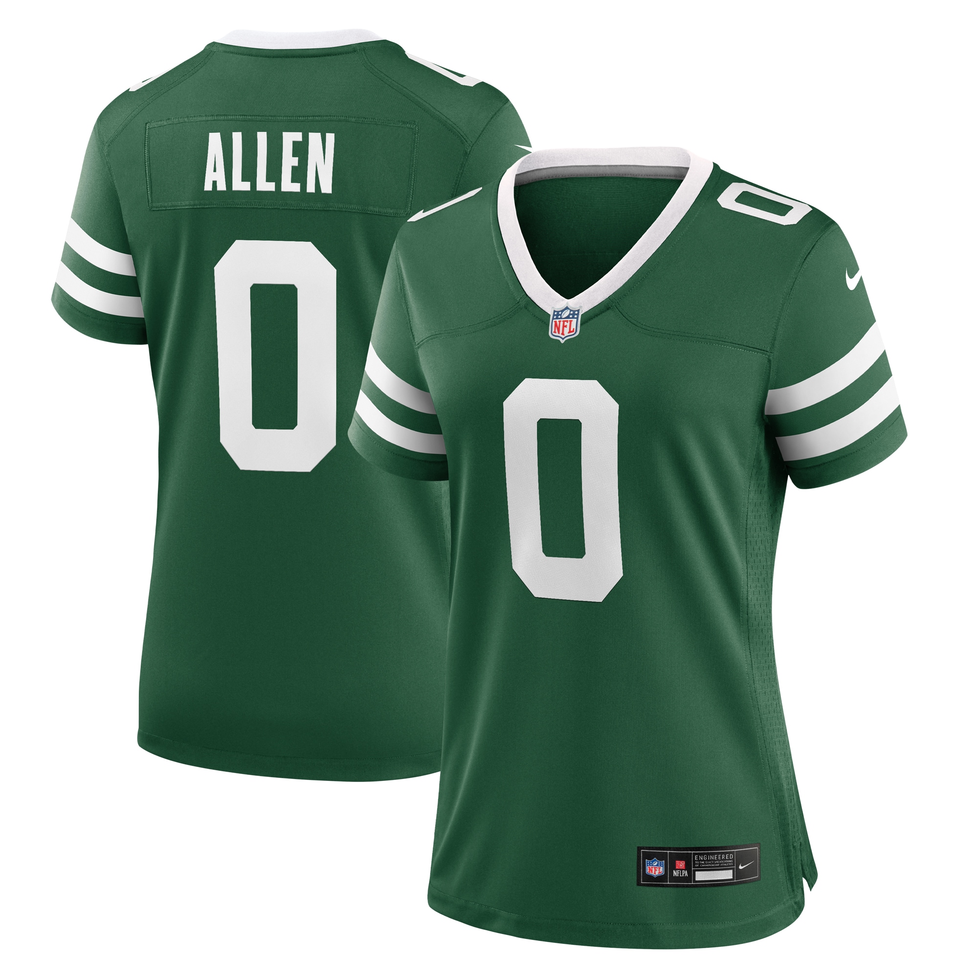 Women's New York Jets Braelon Allen Legacy Green Game Jersey Js9871