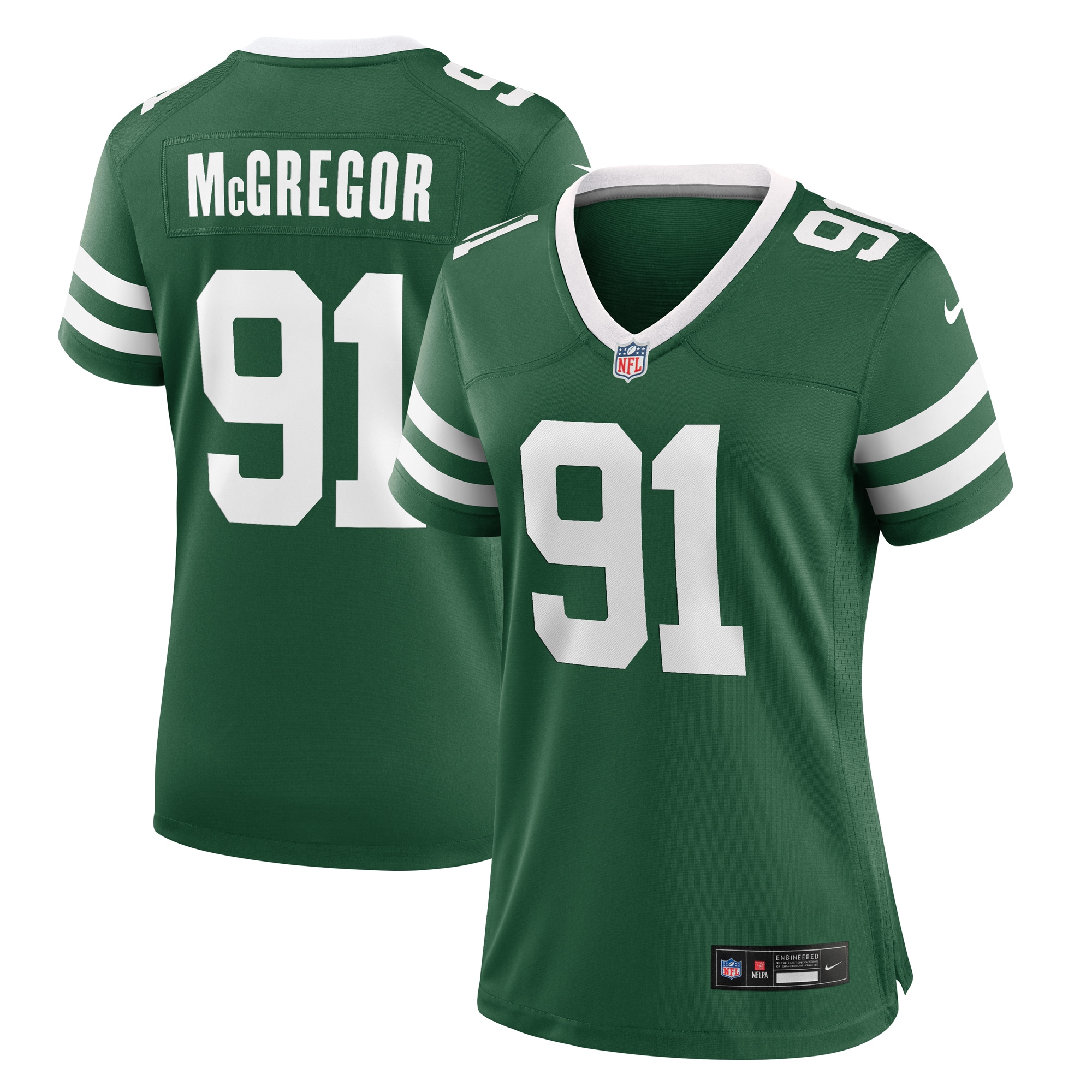 Women's New York Jets Braiden Mcgregor Legacy Green Team Game Jersey Js6630