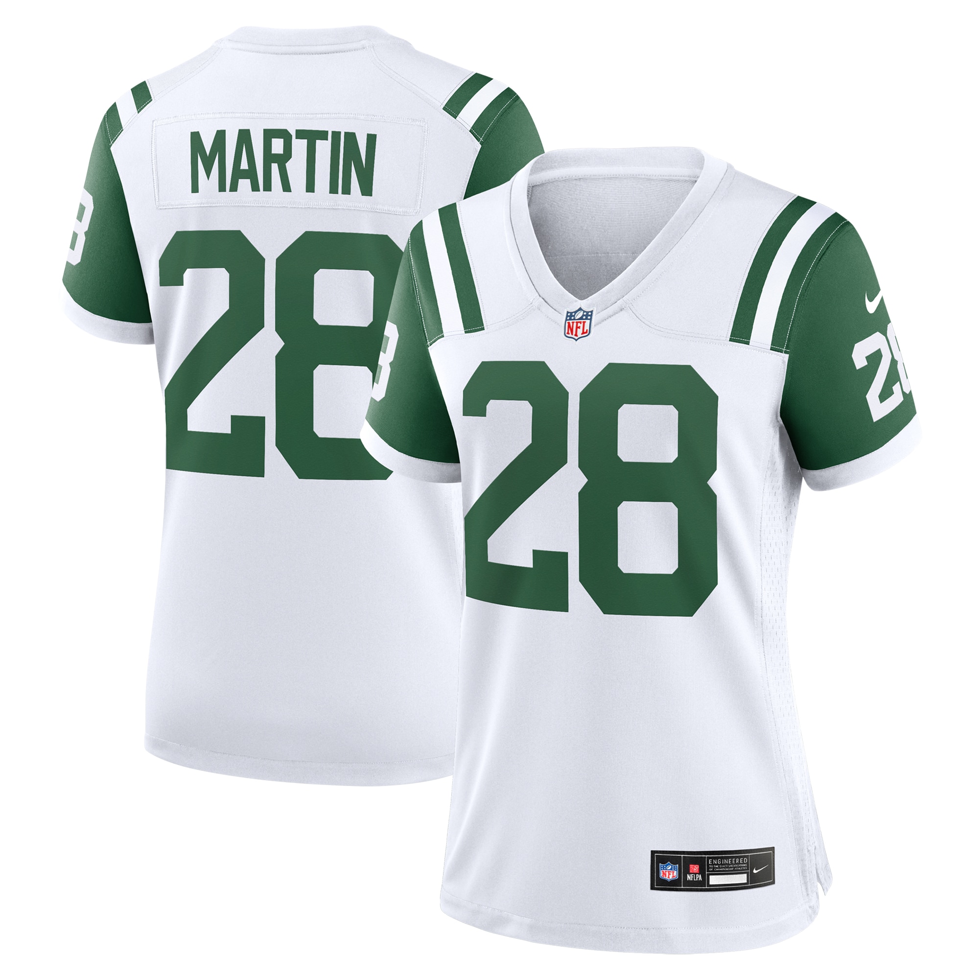 Women's New York Jets Curtis Martin White Classic Alternate Retired Player Game Jersey Js2670