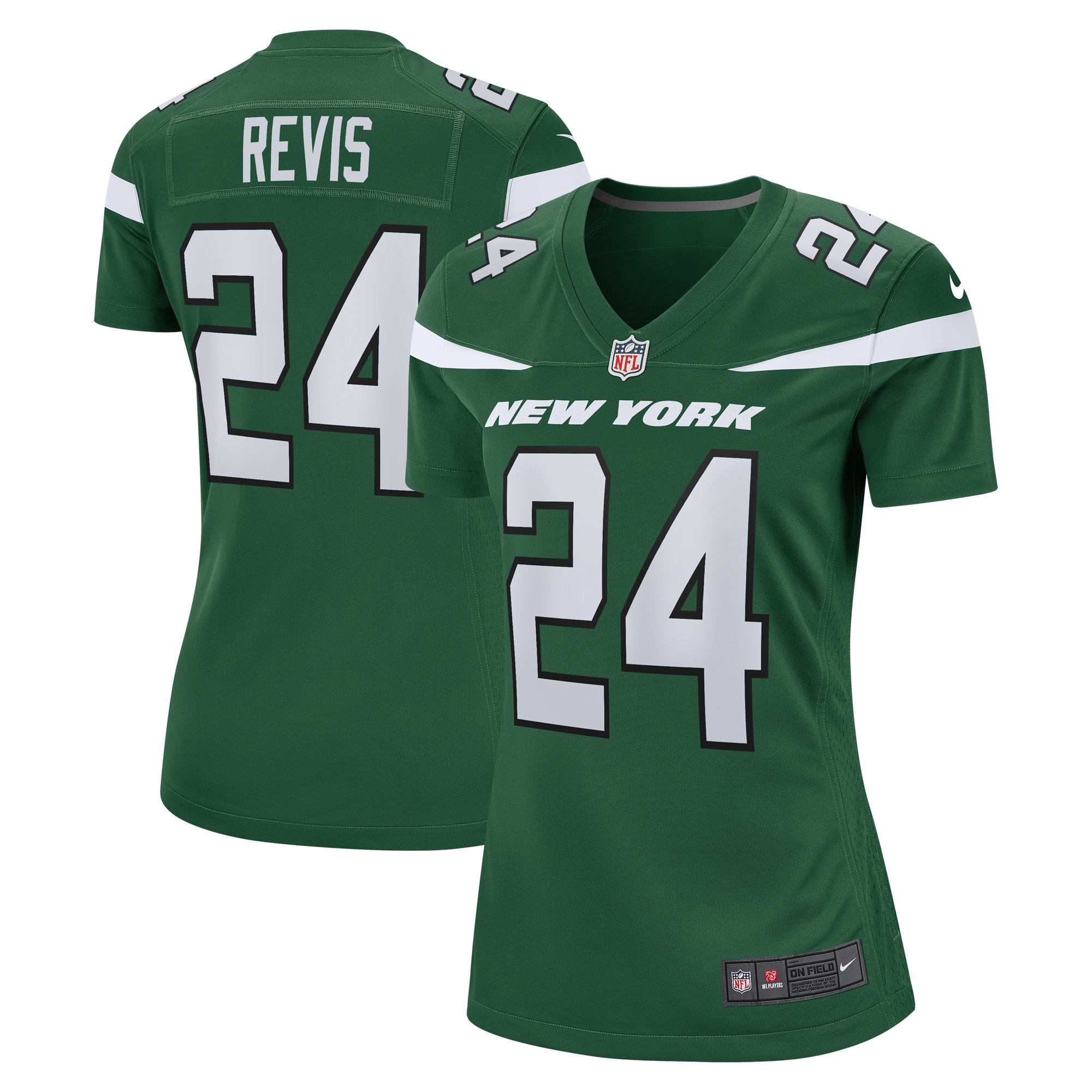 Women's New York Jets Darrelle Revis Gotham Green Retired Player Game Jersey Js5912