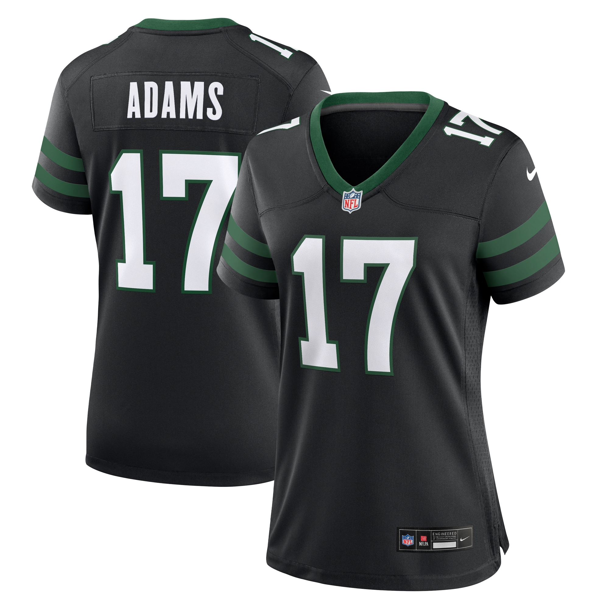 Women's New York Jets Davante Adams Legacy Black Alternate Game Jersey Js5374