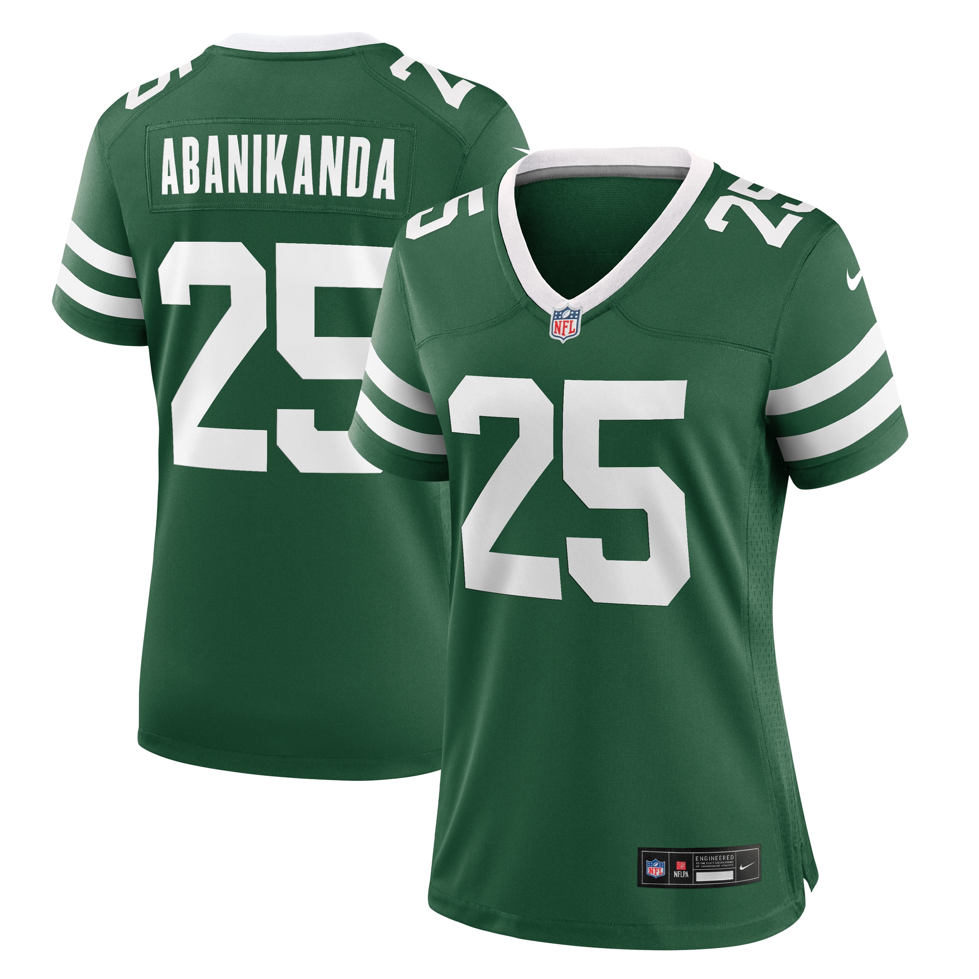 Women's New York Jets Israel Abanikanda Legacy Green Team Game Jersey Js7868