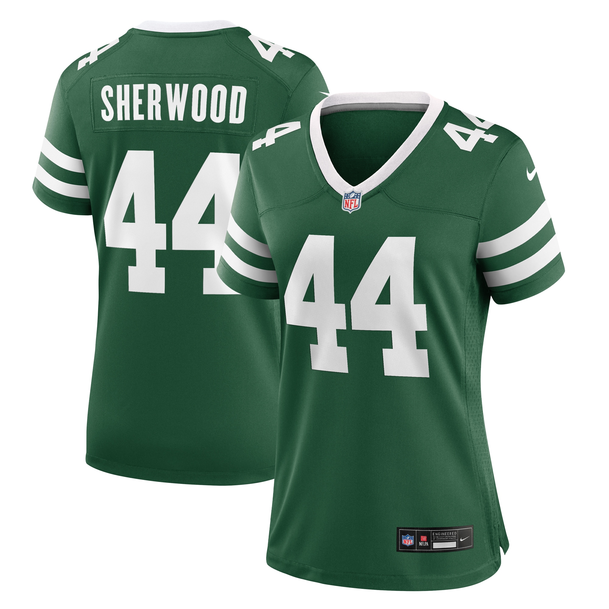 Women's New York Jets Jamien Sherwood Legacy Green Team Game Jersey Js9900