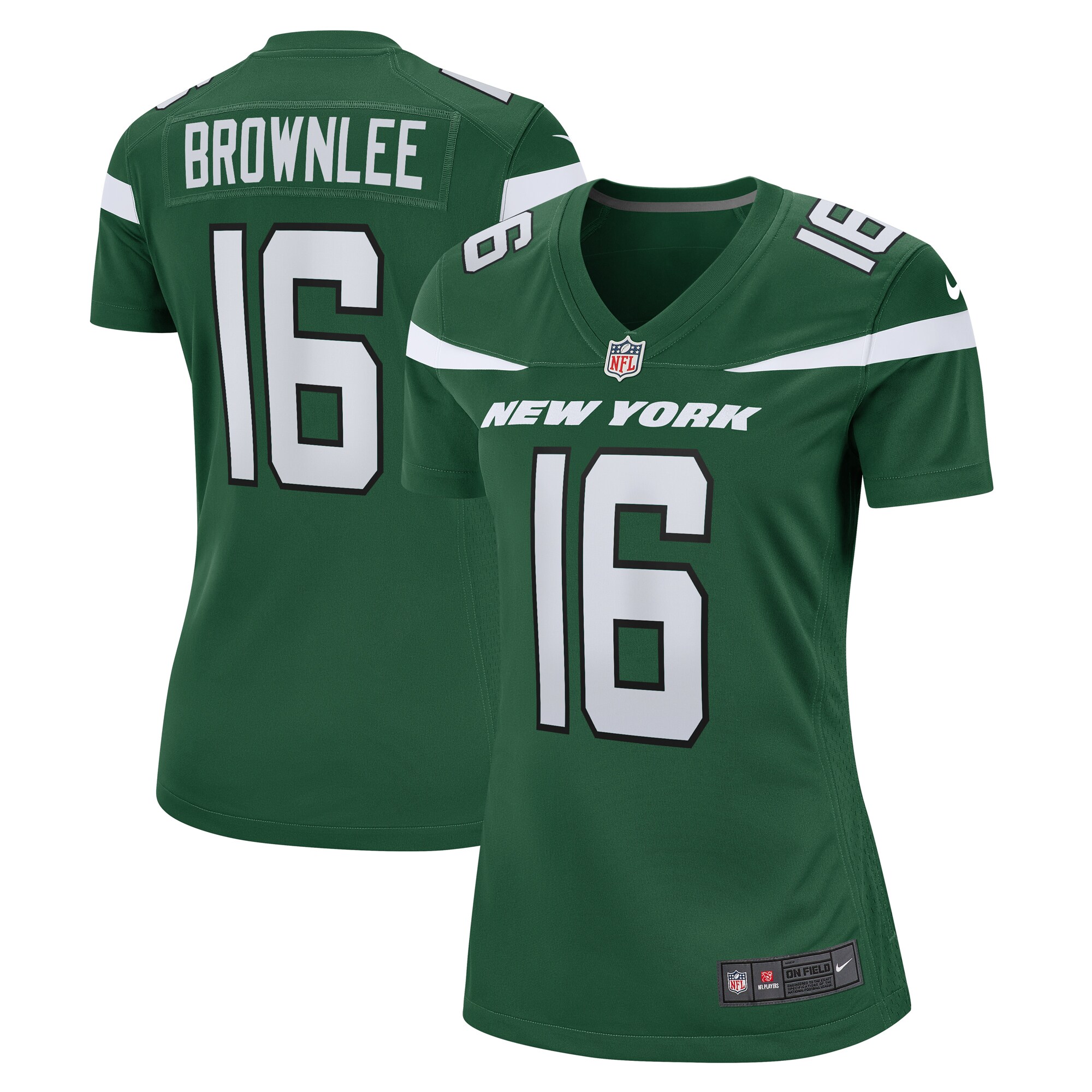 Women's New York Jets Jason Brownlee Gotham Green Game Jersey Js8182