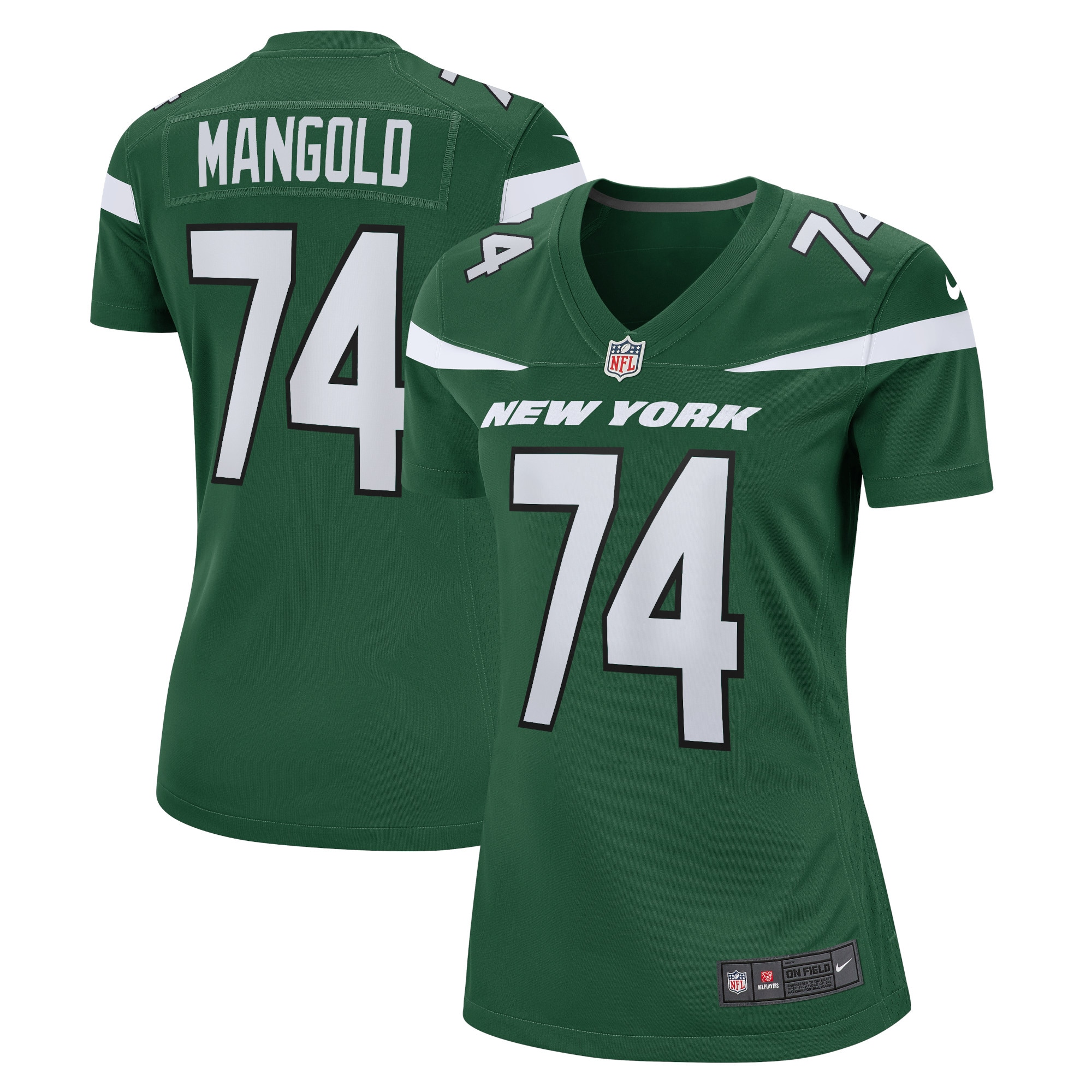 Women's New York Jets Nick Mangold Gotham Green Retired Player Jersey Js8111