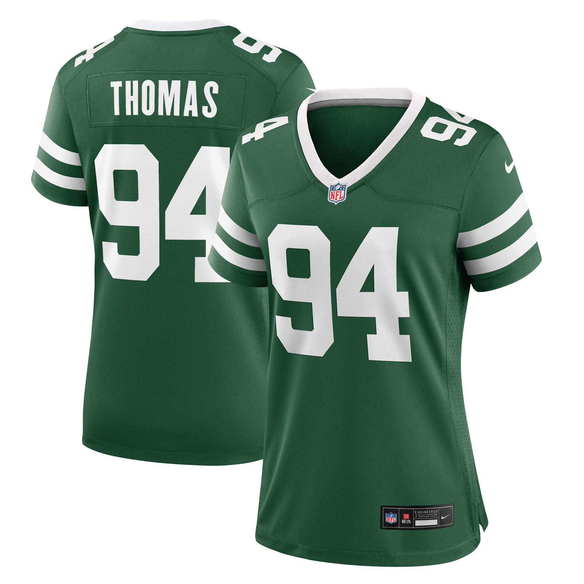 Women's New York Jets Solomon Thomas Legacy Green Team Game Jersey Js4721