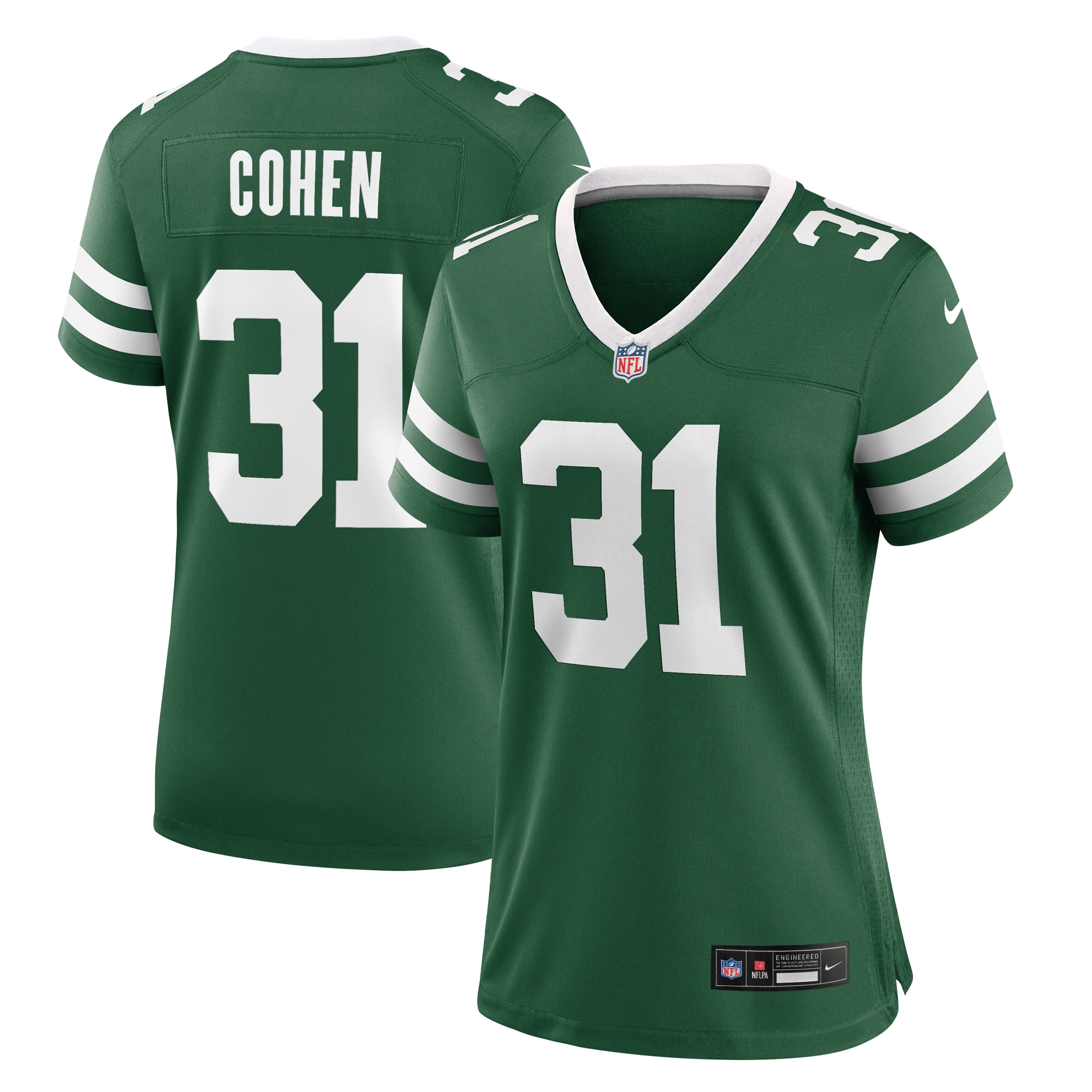 Women's New York Jets Tarik Cohen Legacy Green Team Game Jersey Js9249