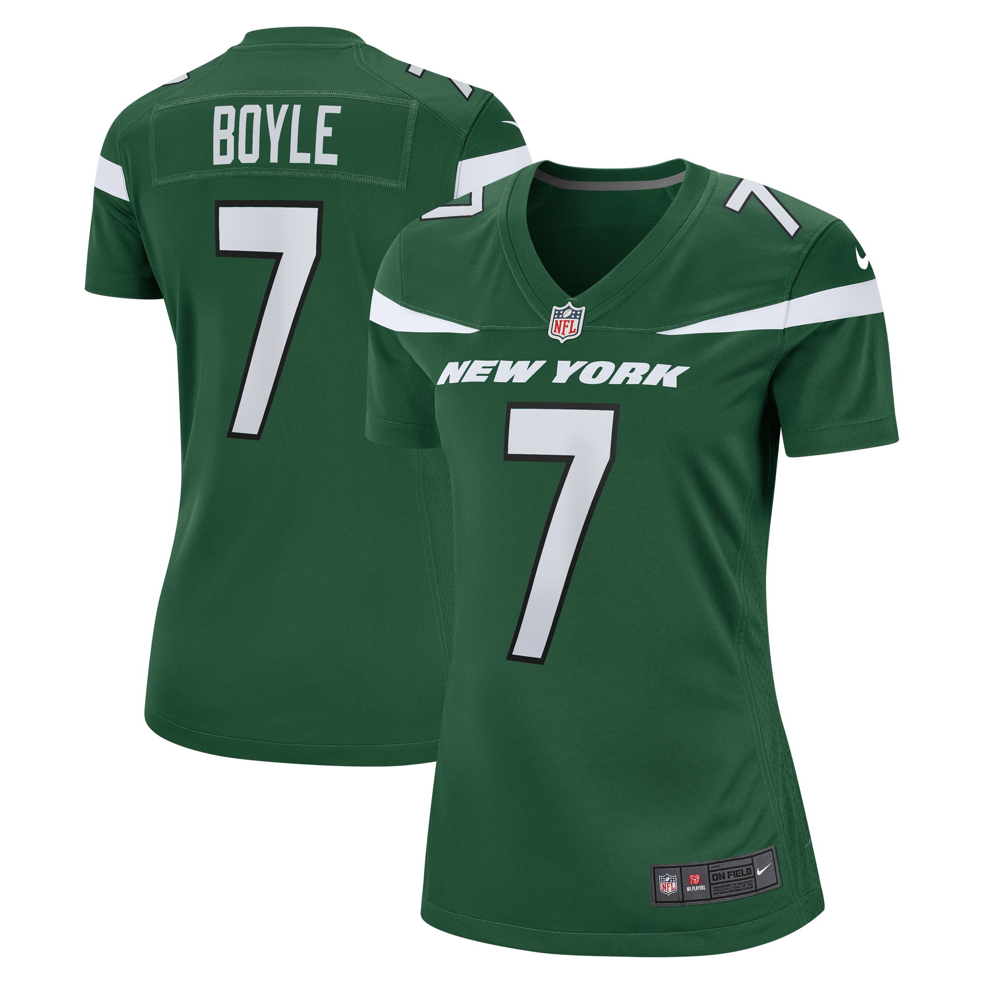 Women's New York Jets Tim Boyle Gotham Green Game Jersey Js2413