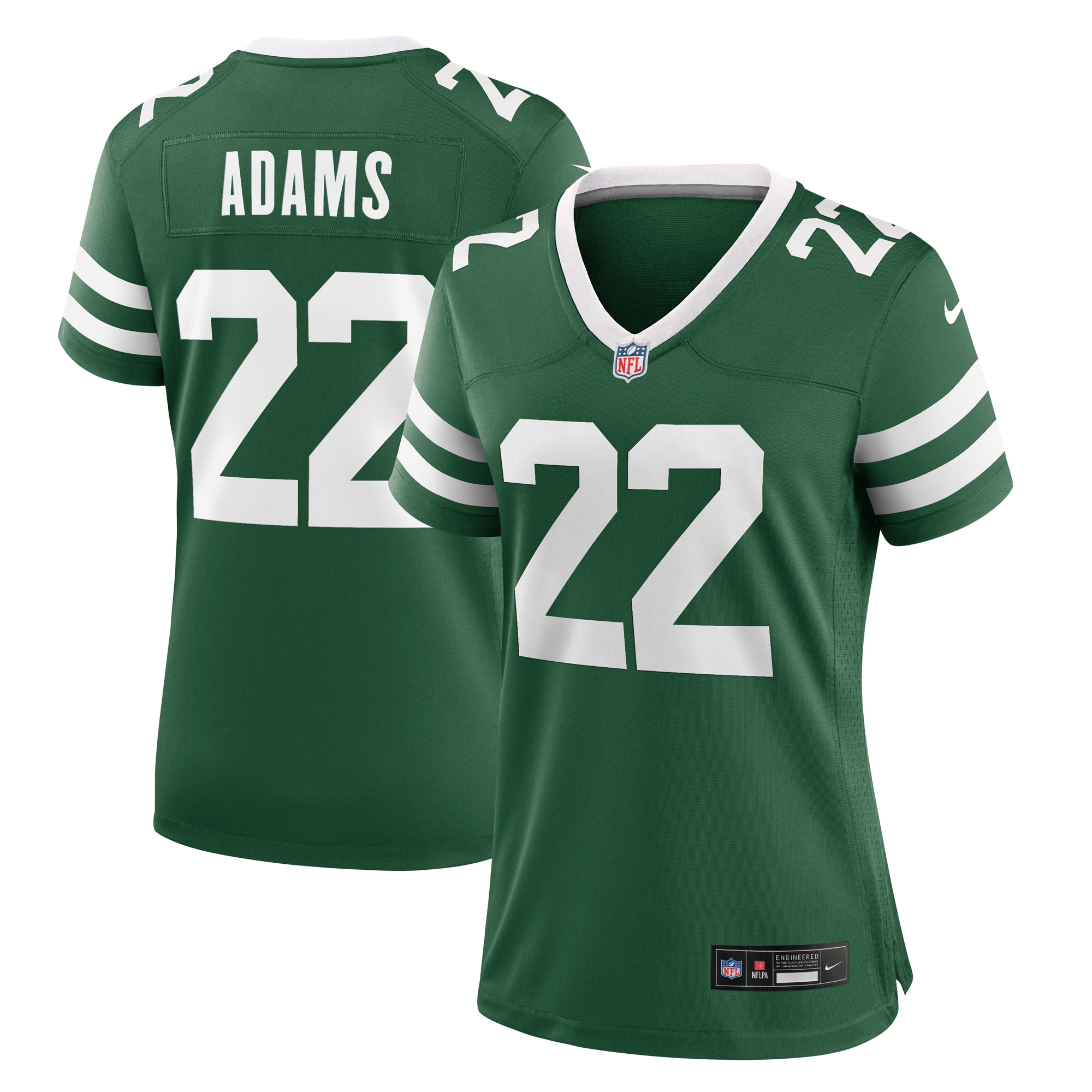 Women's New York Jets Tony Adams Legacy Green Team Game Jersey Js5030
