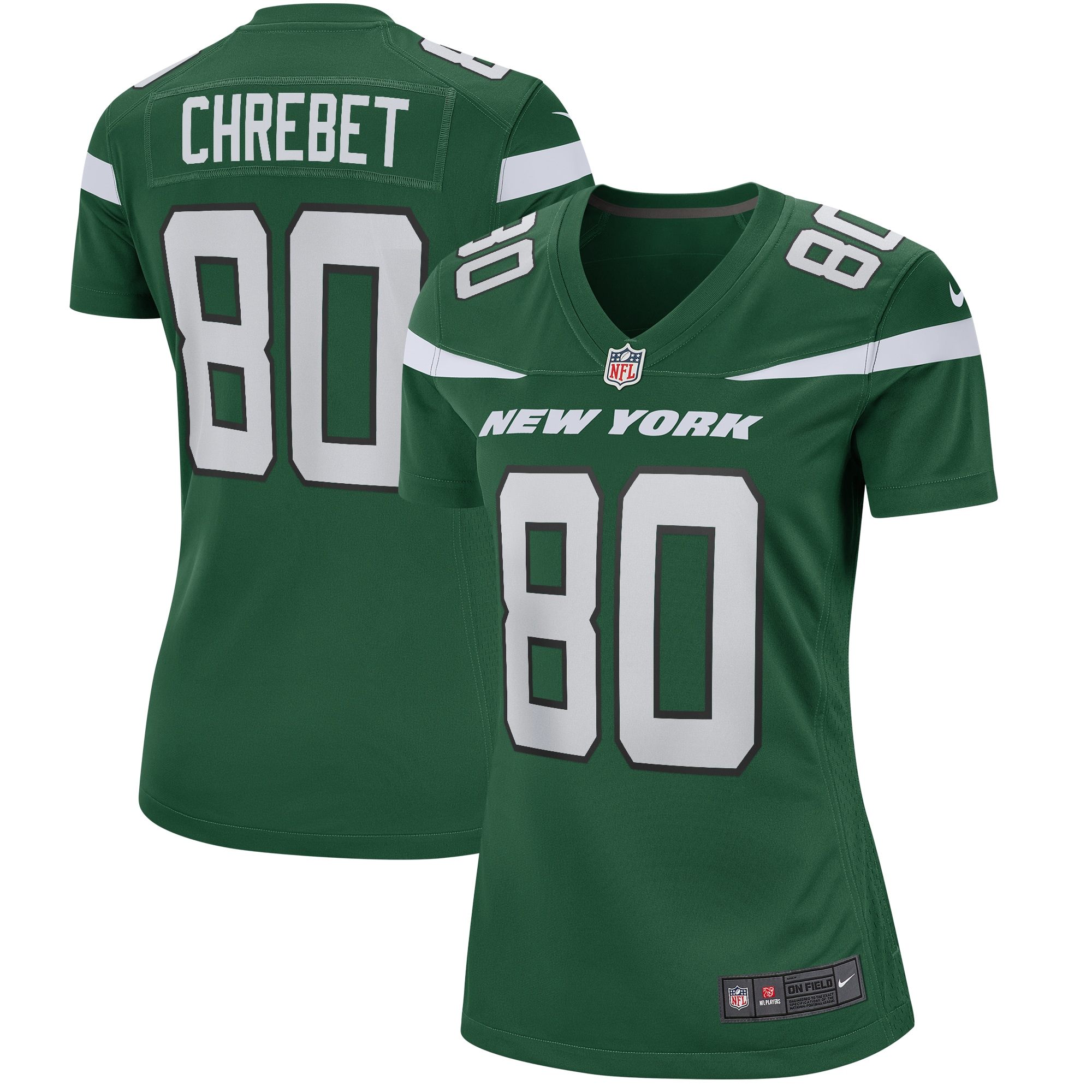 Women's New York Jets Wayne Chrebet Gotham Green Game Retired Player Jersey Js5476