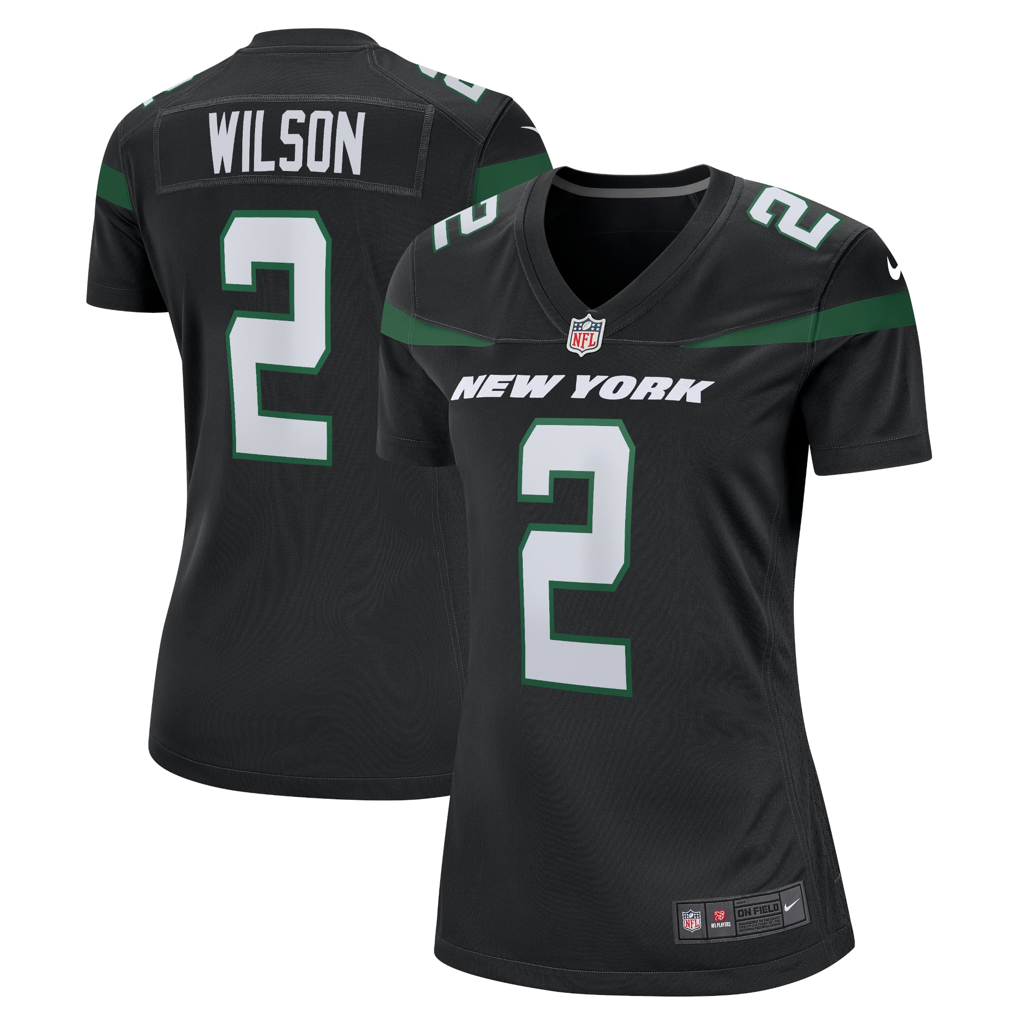 Women's New York Jets Zach Wilson Black Player Jersey Js7365