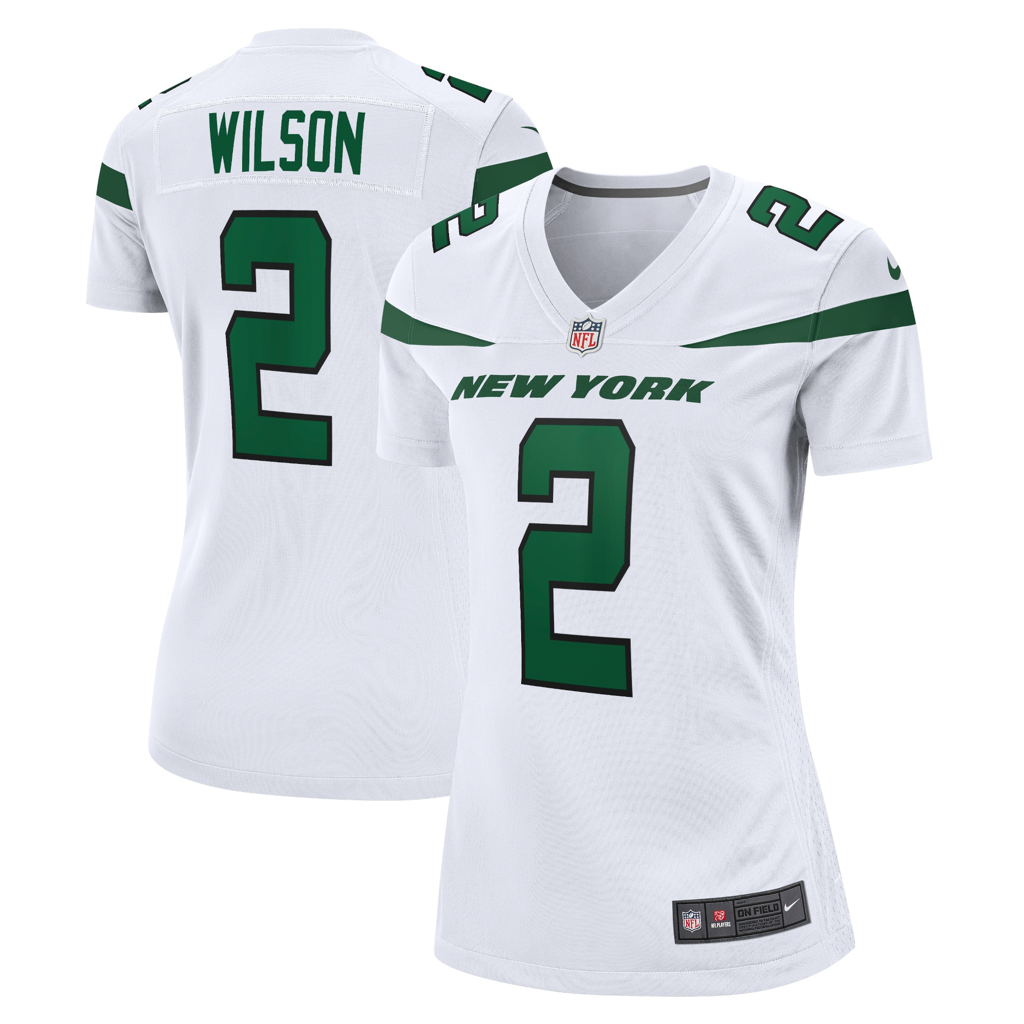 Women's New York Jets Zach Wilson White Player Jersey Js1115