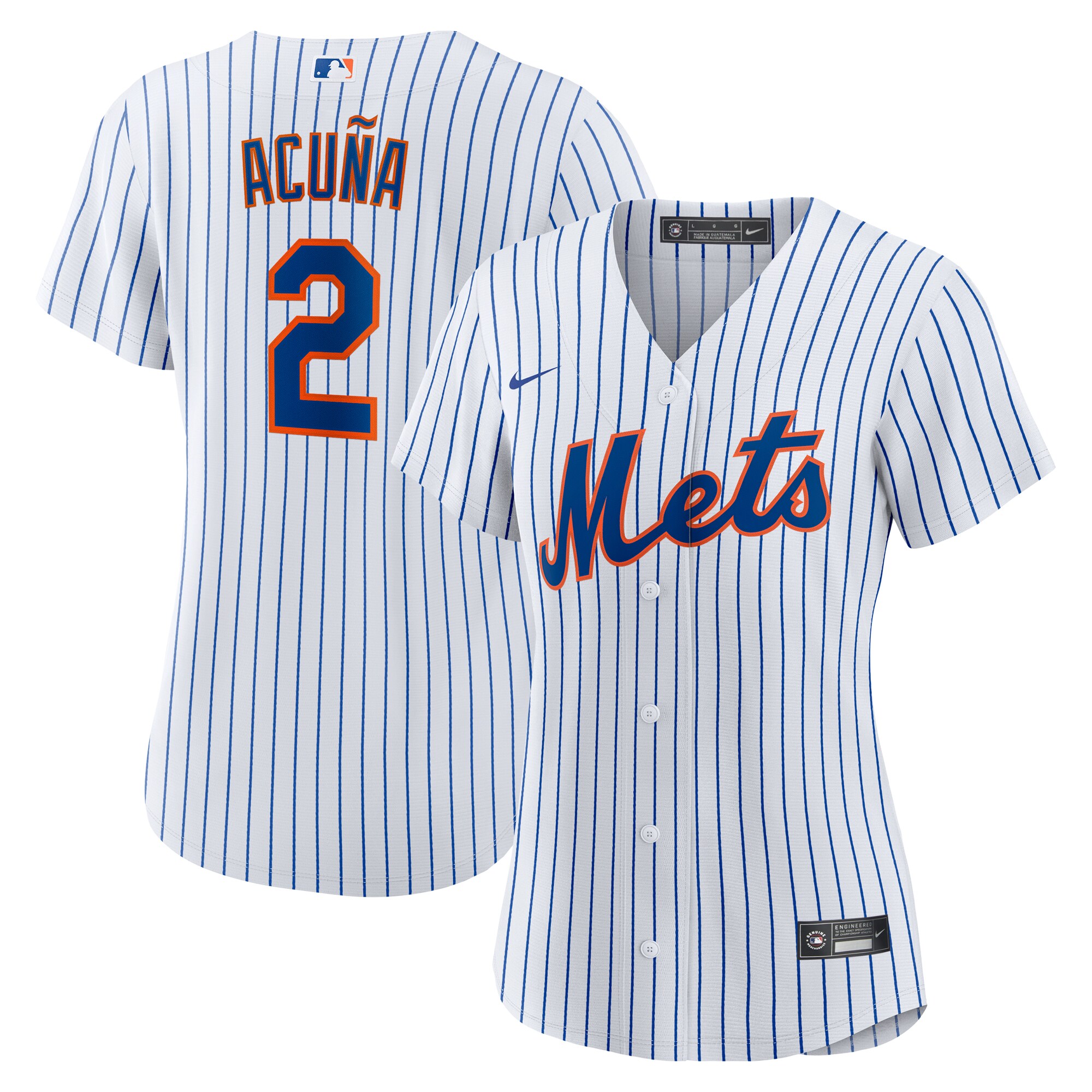 Women's New York Mets Luisangel Acu?a White Home Player Jersey