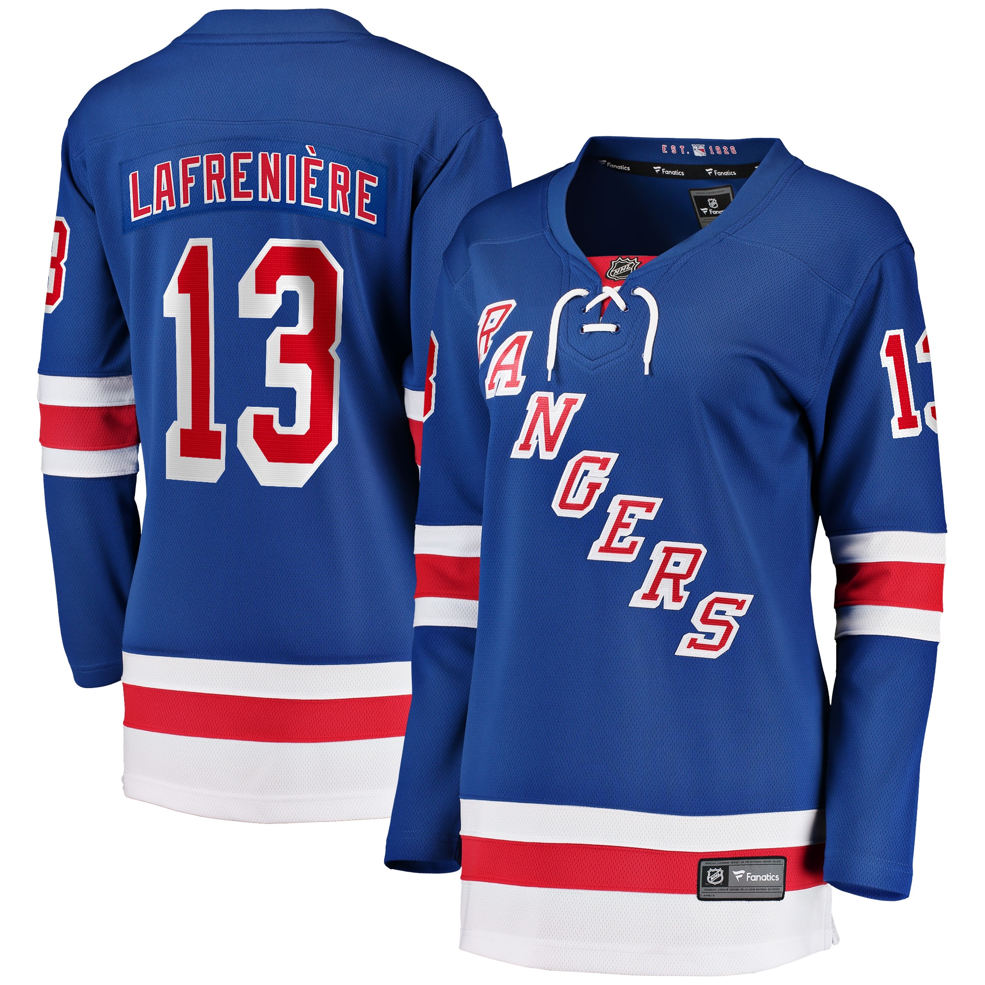Women's New York Rangers Alexis Lafreni?re Blue Breakaway Player Jersey