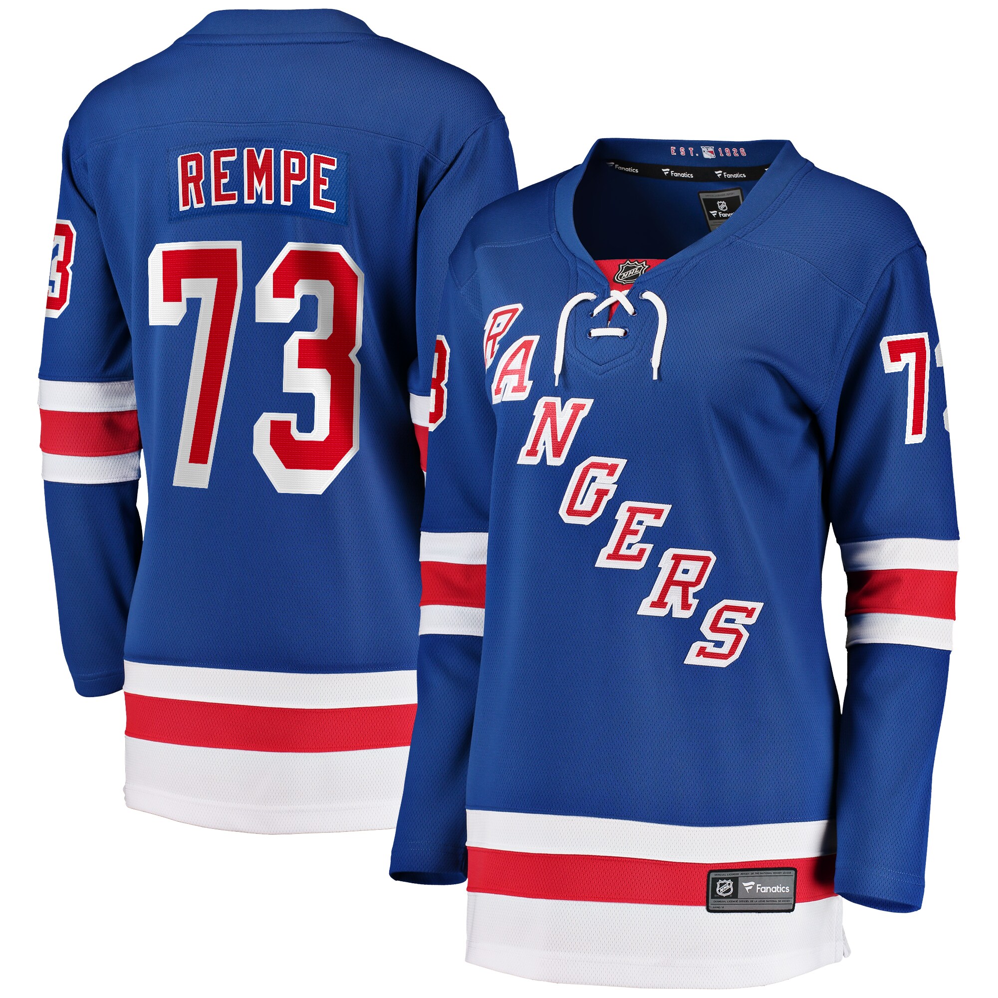 Women's New York Rangers Matt Rempe Blue Home Breakaway Jersey