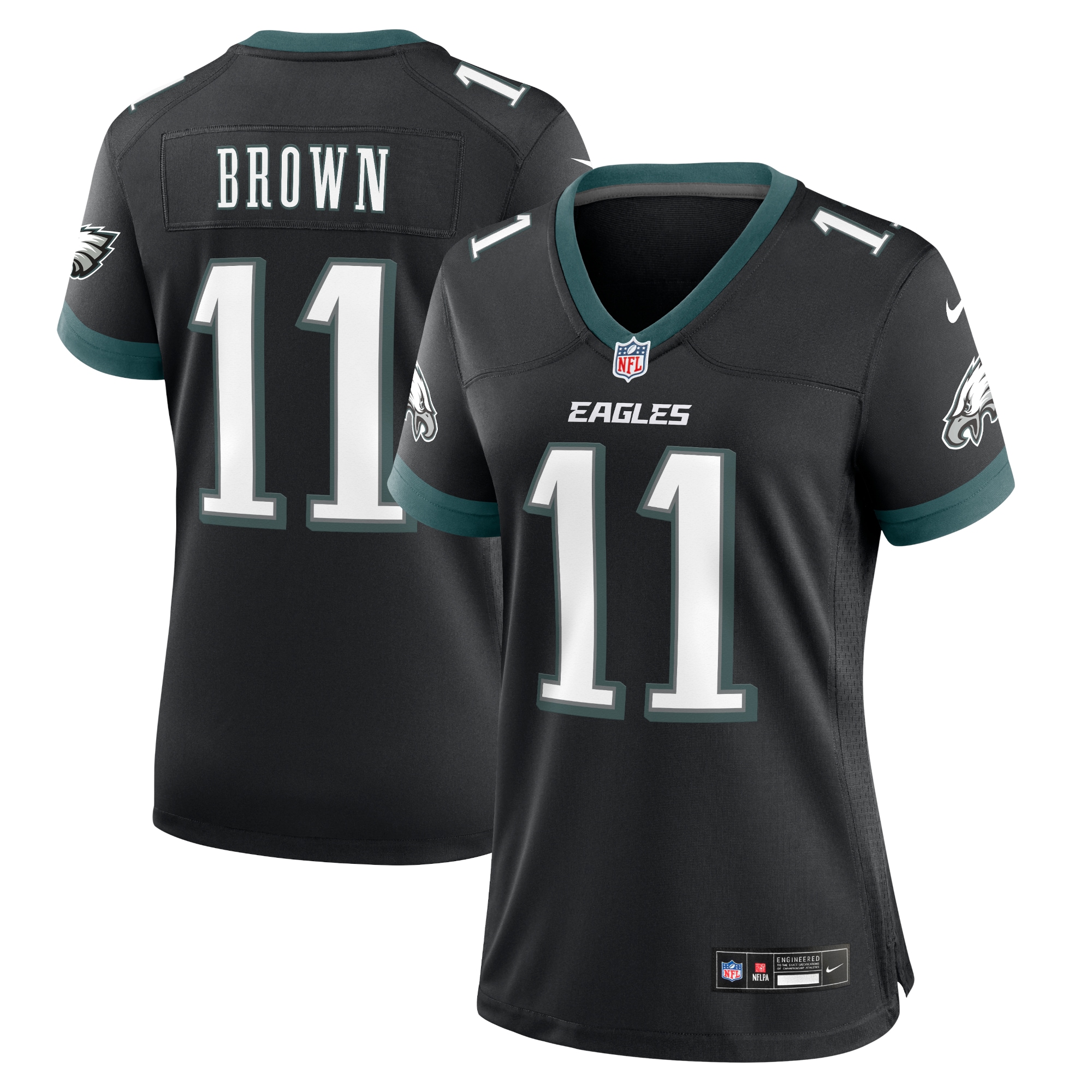 Women's Philadelphia Eagles A.j. Brown Black Alternate Game Jersey Js7422