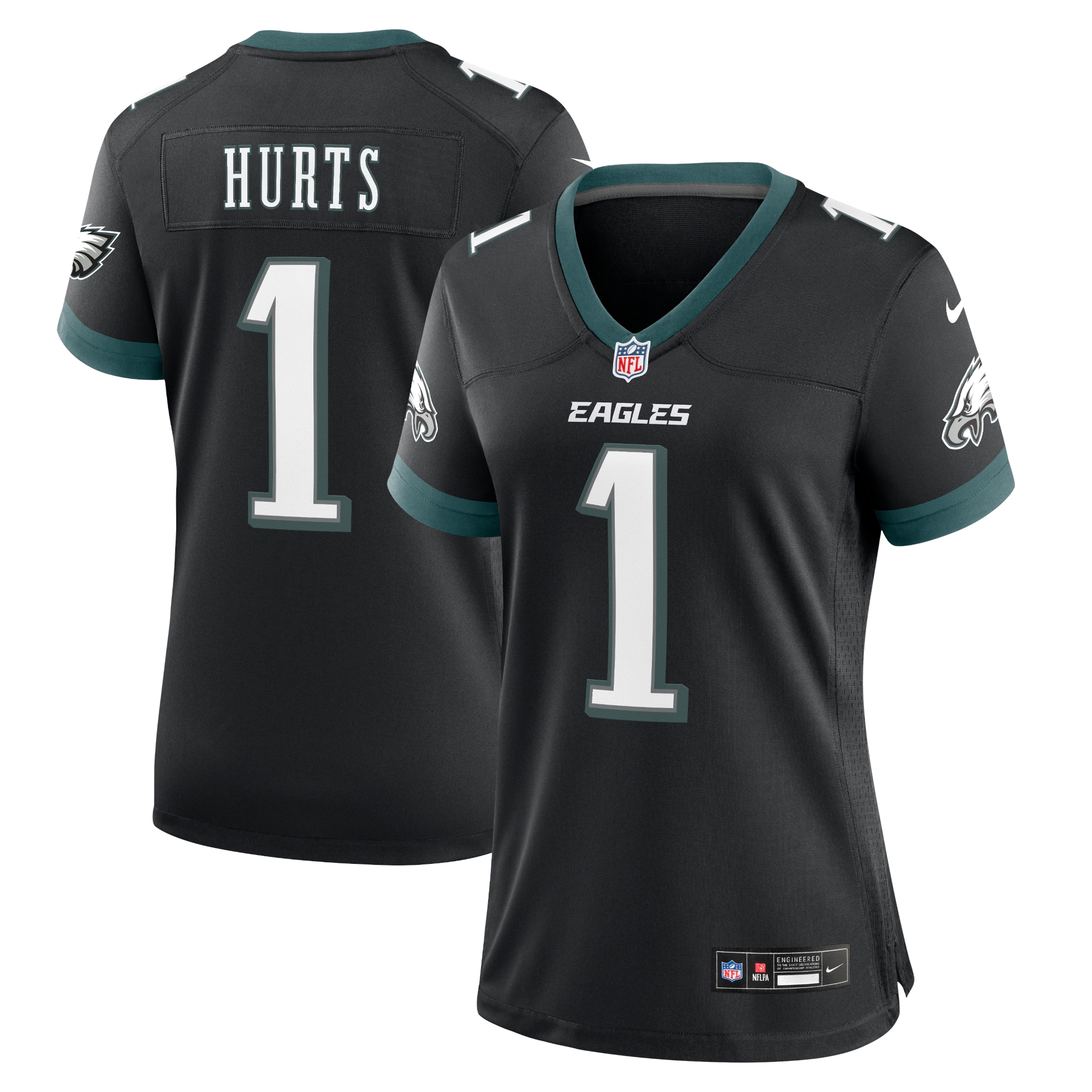 Women's Philadelphia Eagles Jalen Hurts Black Alternate Game Jersey Js6465