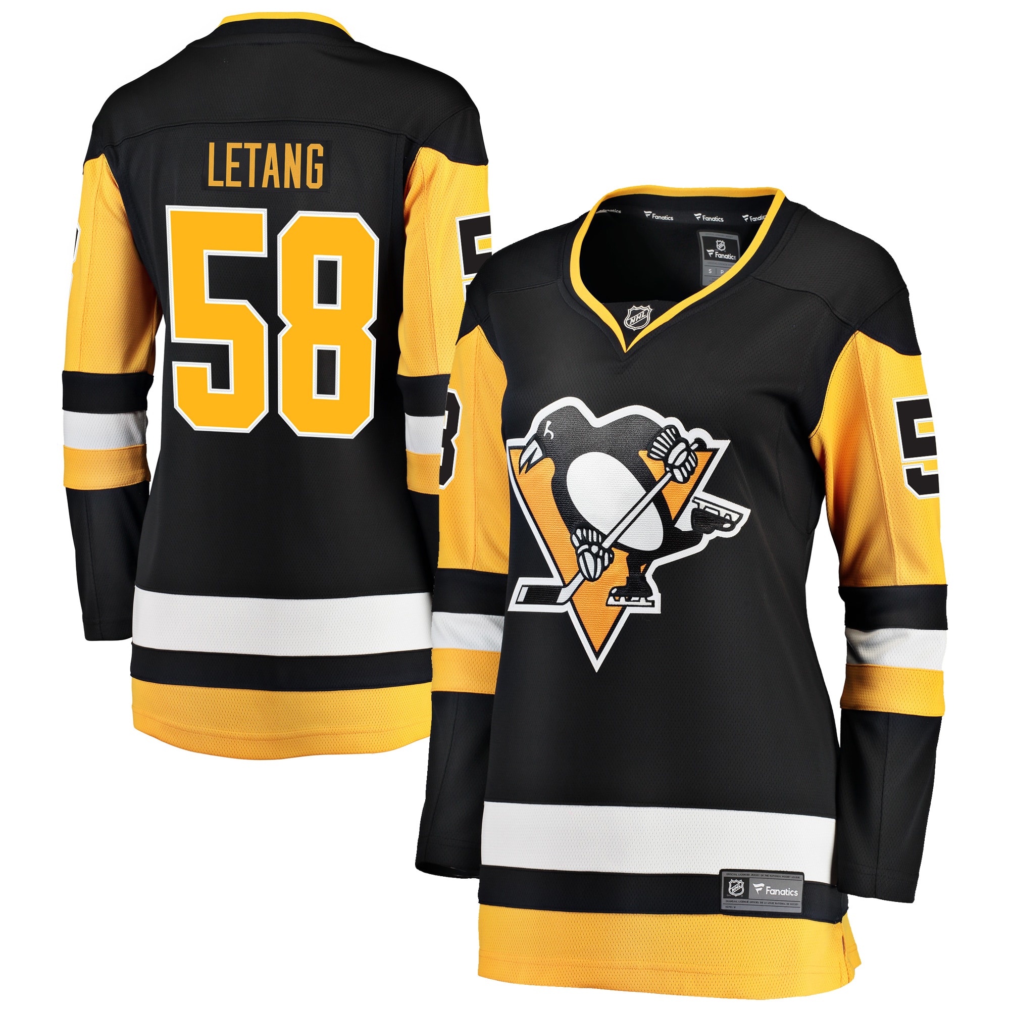 Women's Pittsburgh Penguins Kris Letang Black Home Breakaway Player Jersey