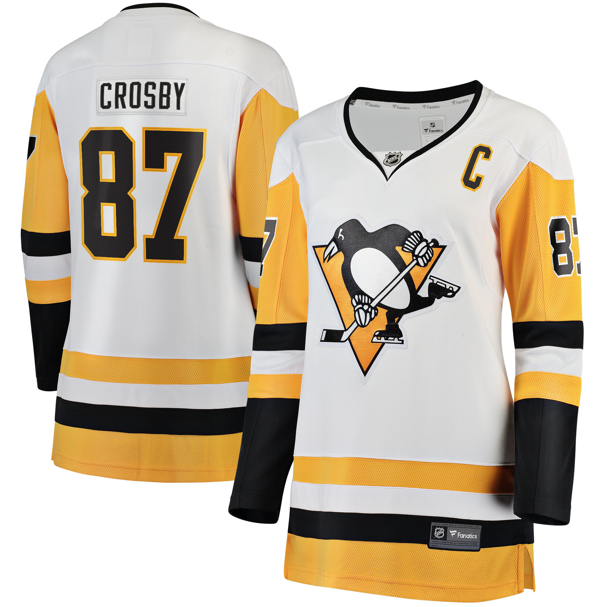 Women's Pittsburgh Penguins Sidney Crosby White Premier Breakaway Player Jersey