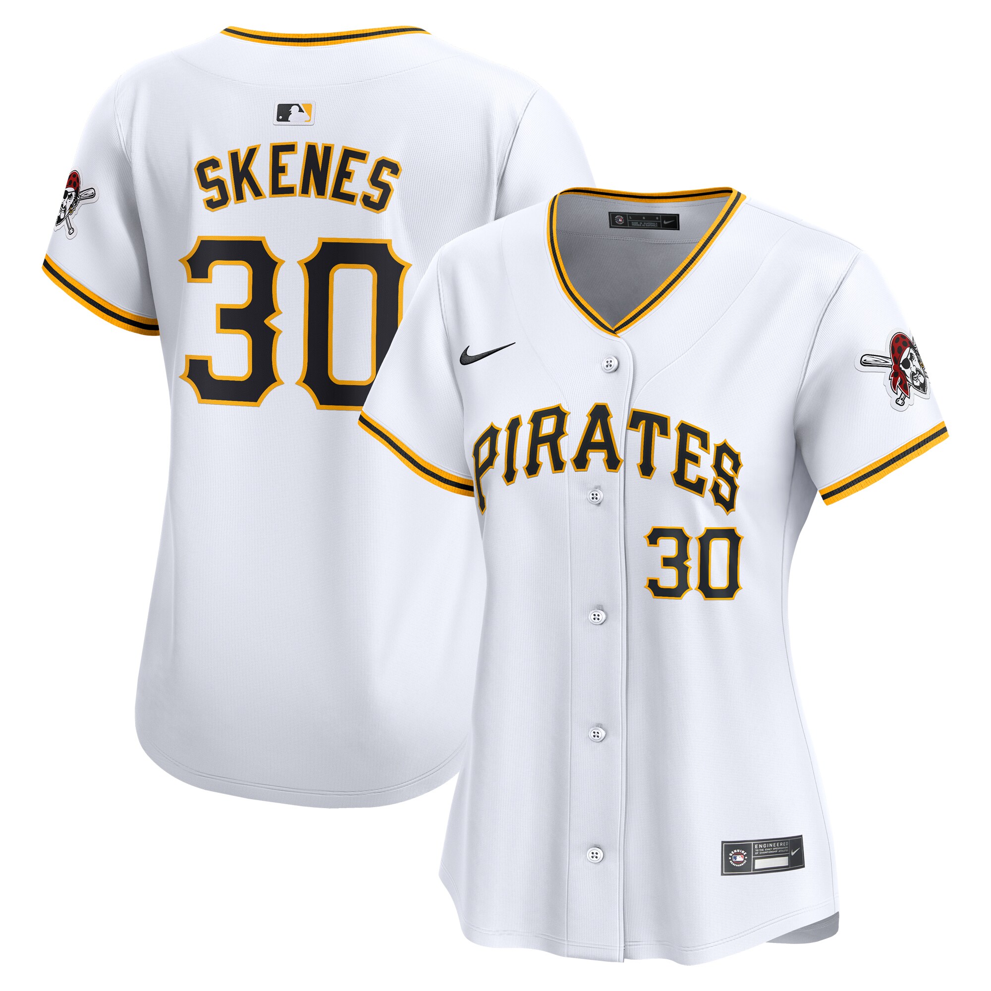 Women's Pittsburgh Pirates Paul Skenes White Home Limited Player Jersey