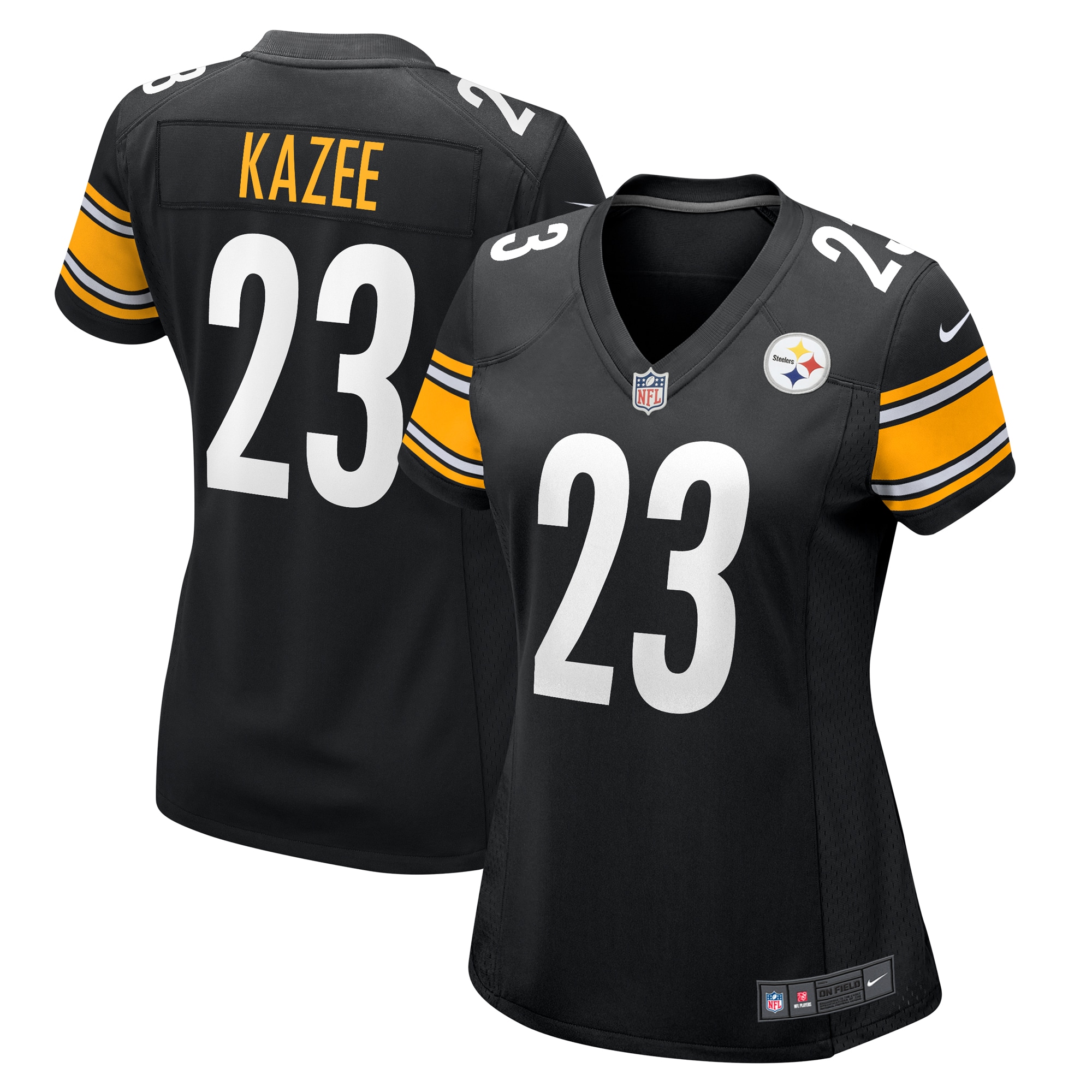 Women's Pittsburgh Steelers Damontae Kazee Black Game Jersey Js9907