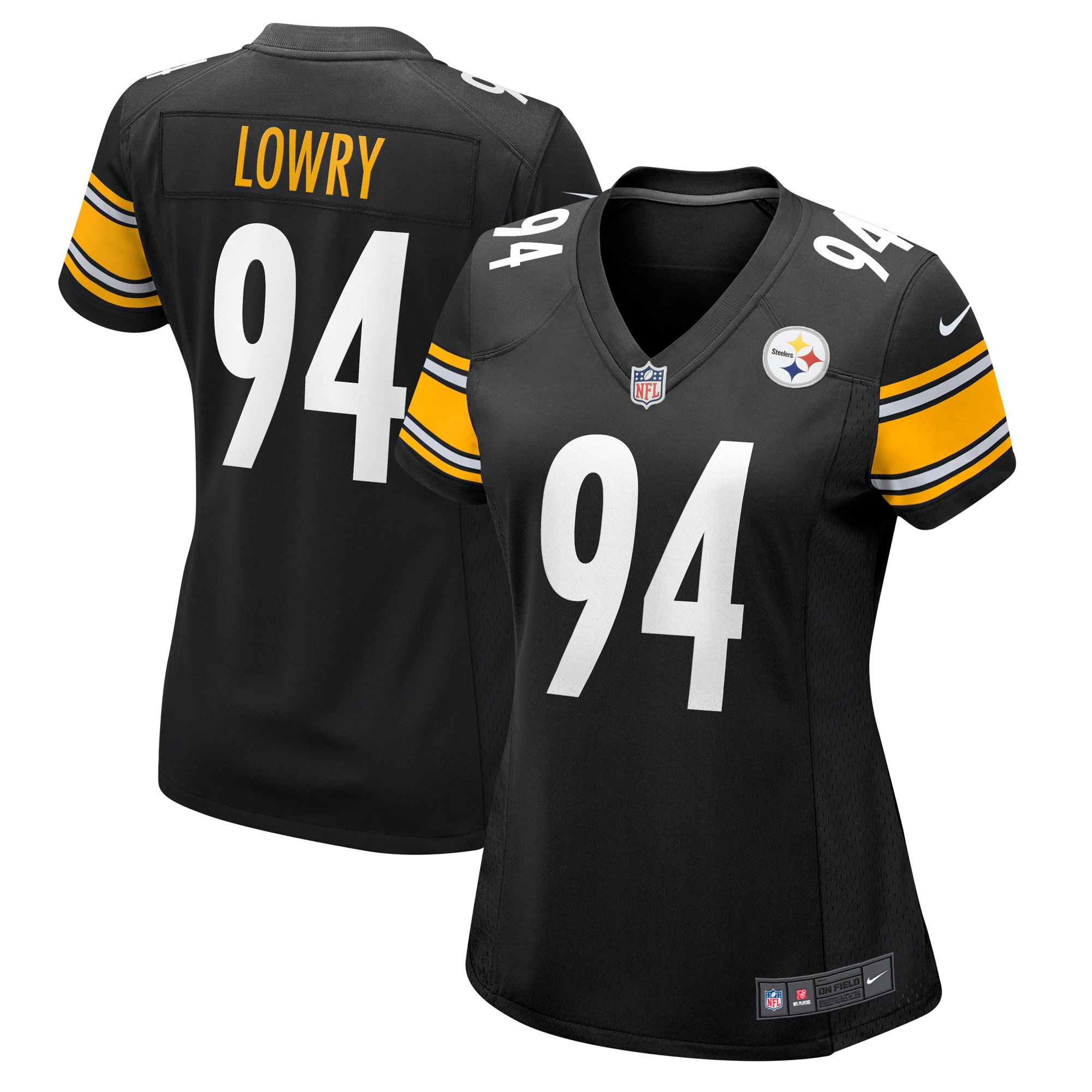 Women's Pittsburgh Steelers Dean Lowry Black Game Jersey Js6834
