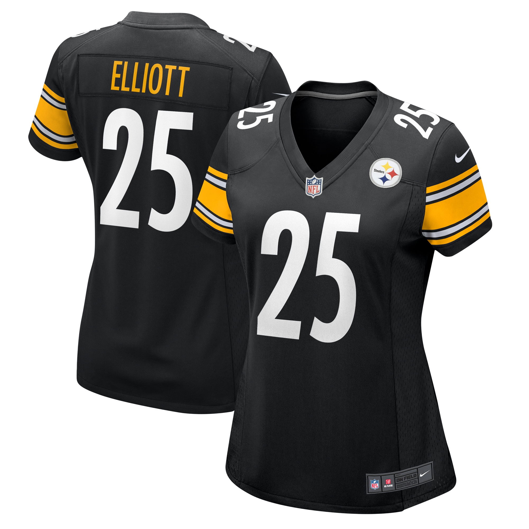 Women's Pittsburgh Steelers Deshon Elliott Black Game Jersey Js1356