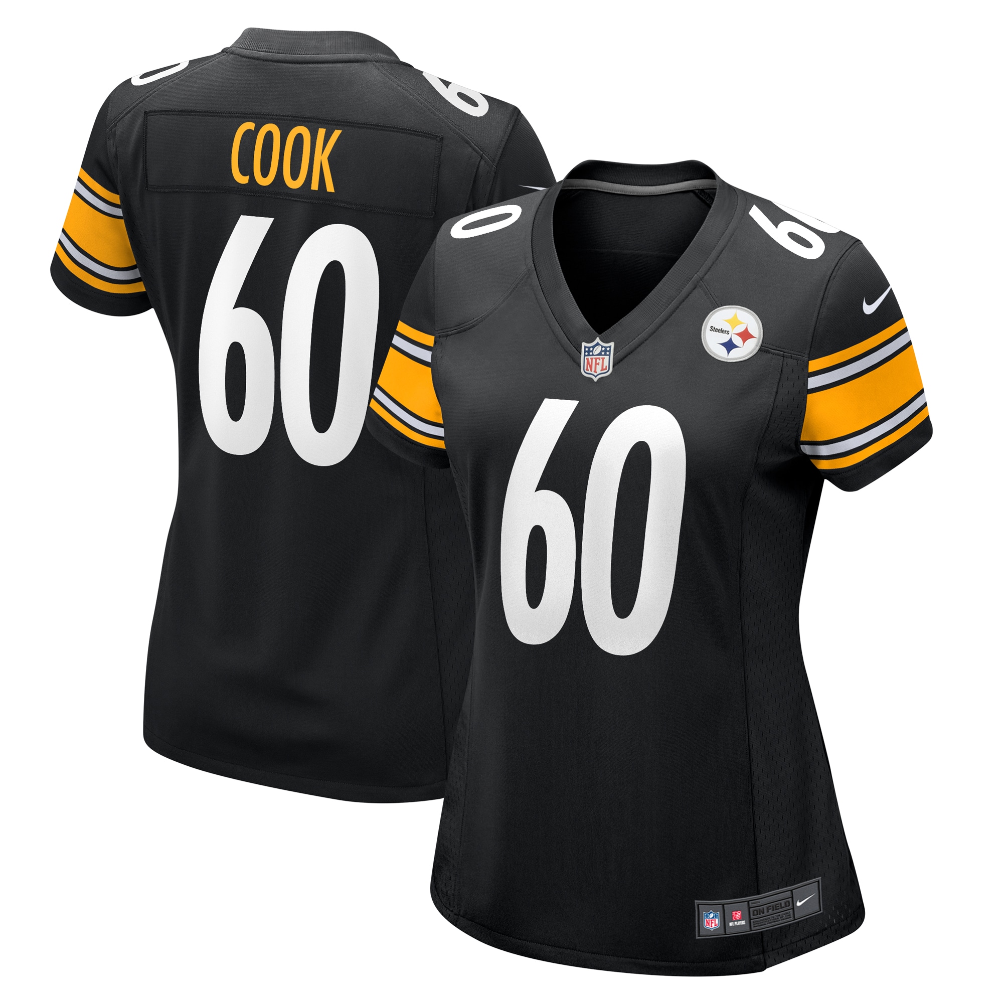 Women's Pittsburgh Steelers Dylan Cook Black Game Jersey Js3579