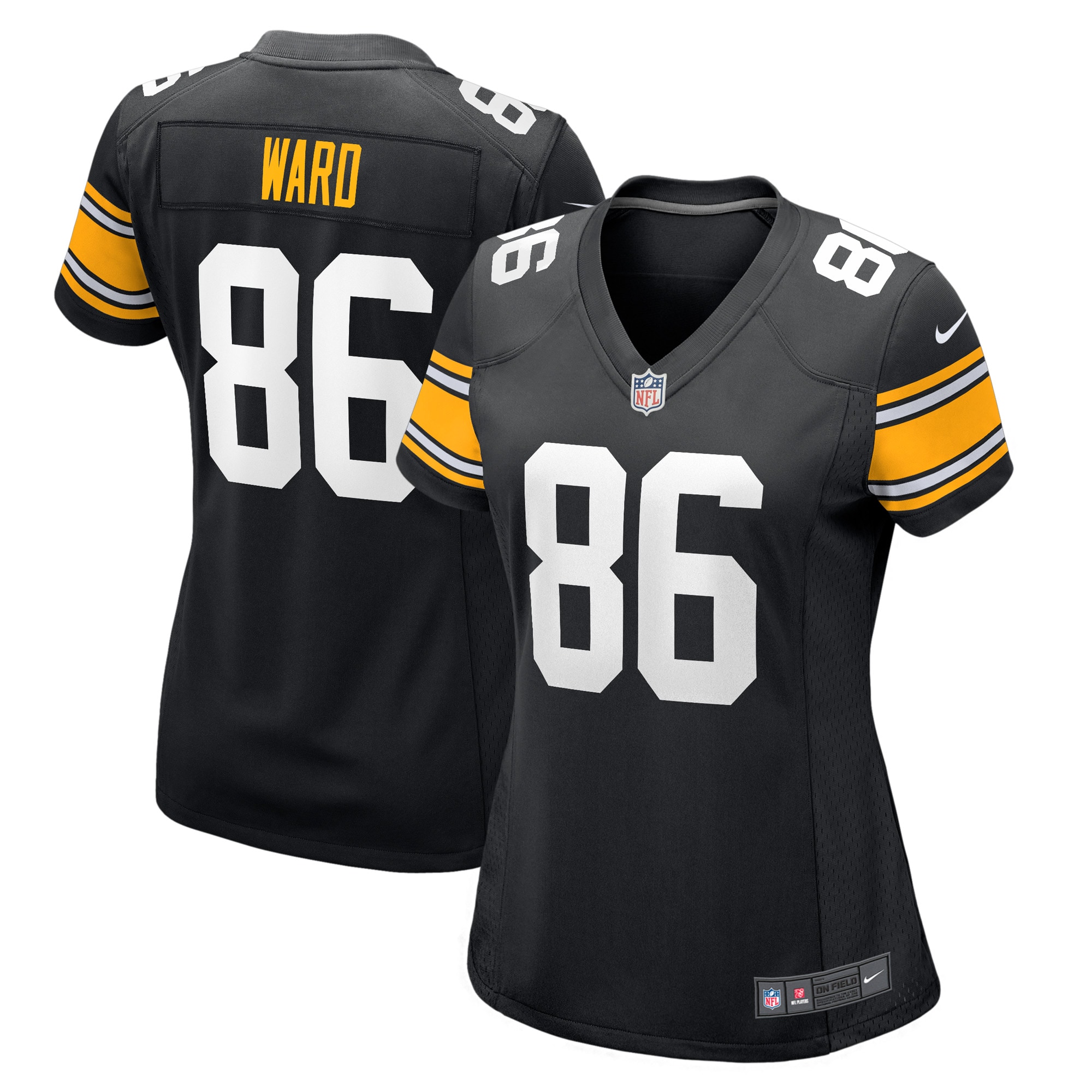 Women's Pittsburgh Steelers Hines Ward Black Retired Player Jersey Js1886