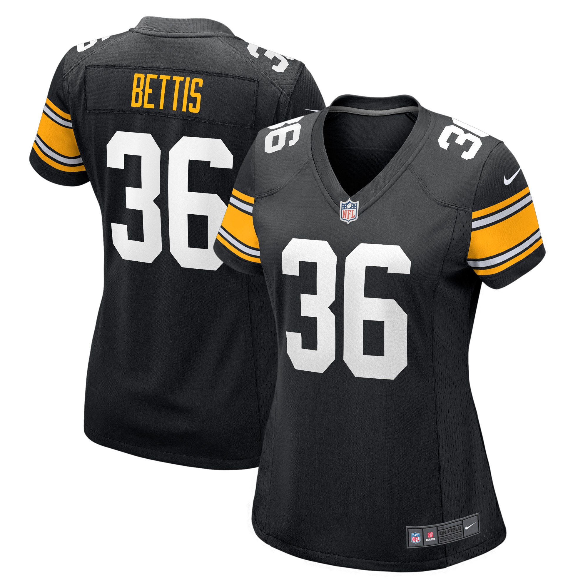 Women's Pittsburgh Steelers Jerome Bettis Black Retired Player Jersey Js4695