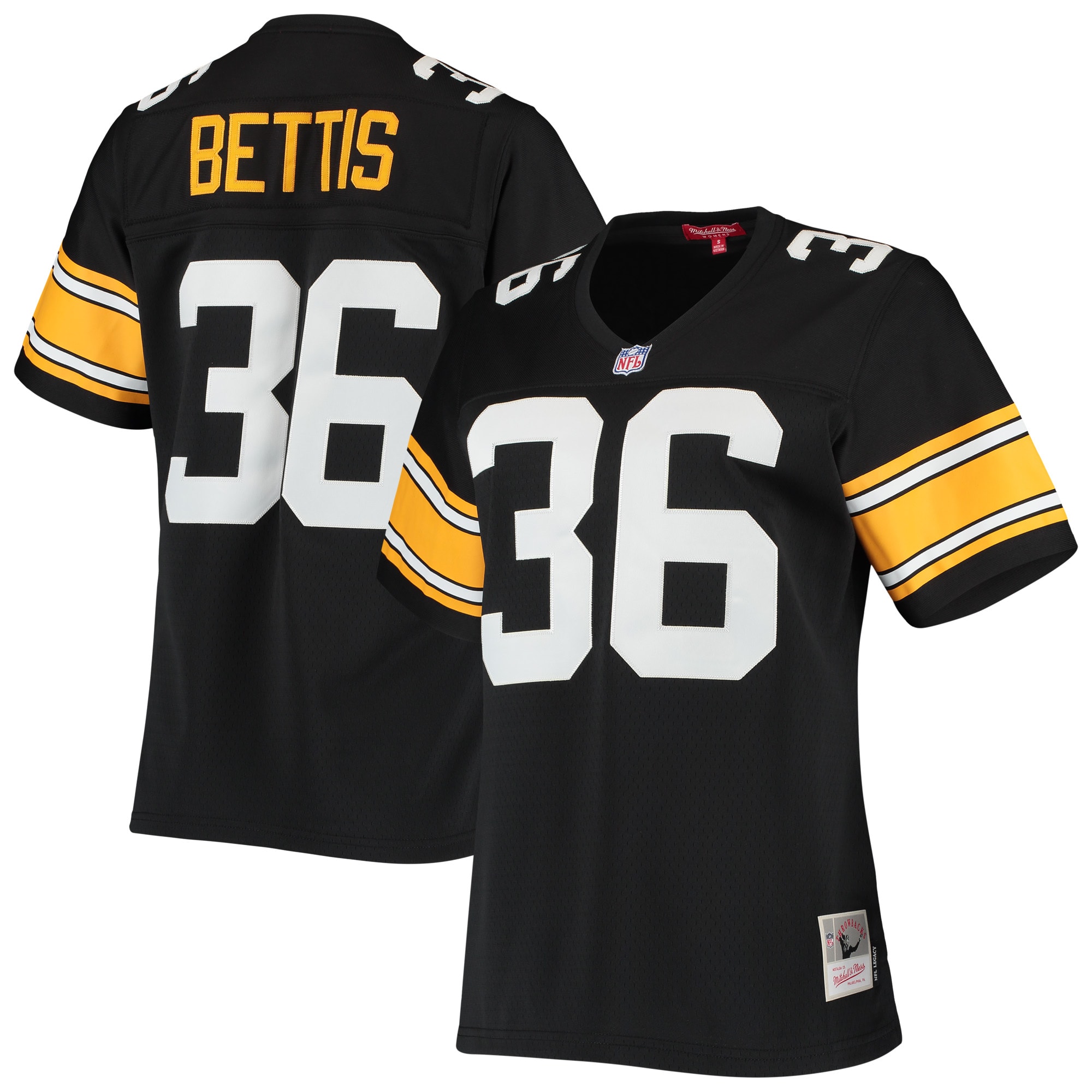 Women's Pittsburgh Steelers Jerome Bettis Mitchell & Ness Black 1996 Legacy Jersey Js6924