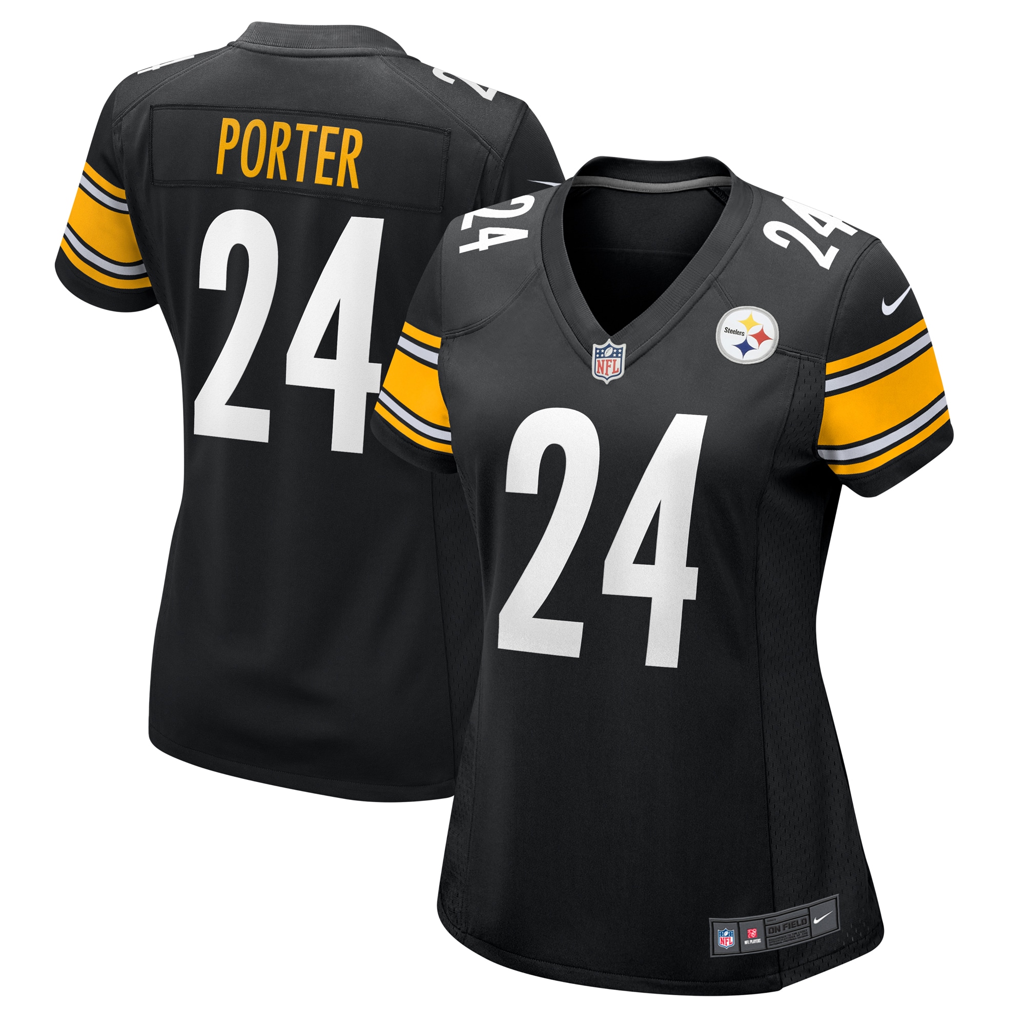 Women's Pittsburgh Steelers Joey Porter Jr. Black Game Jersey Js3575