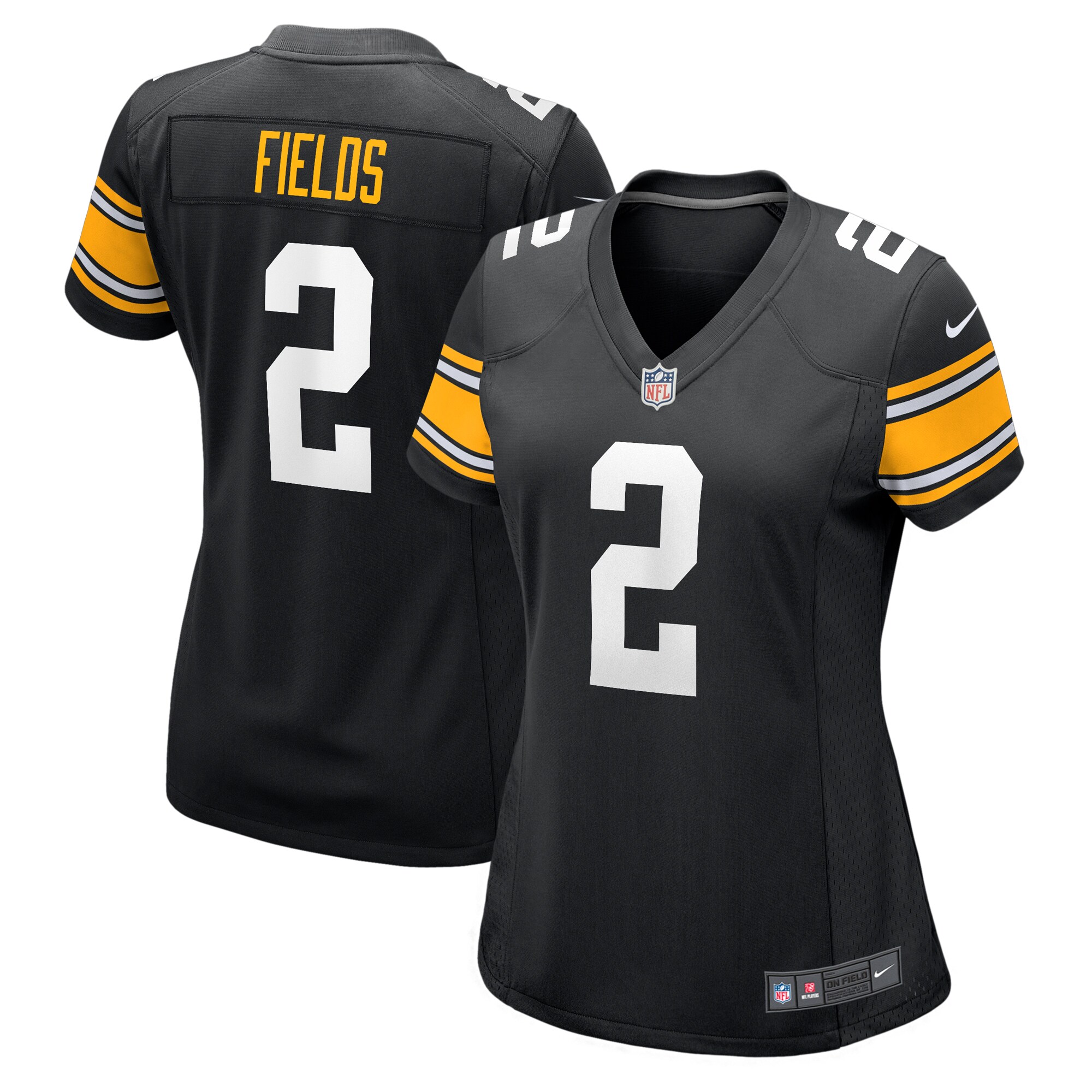 Women's Pittsburgh Steelers Justin Fields Black Alternate Game Jersey Js8275
