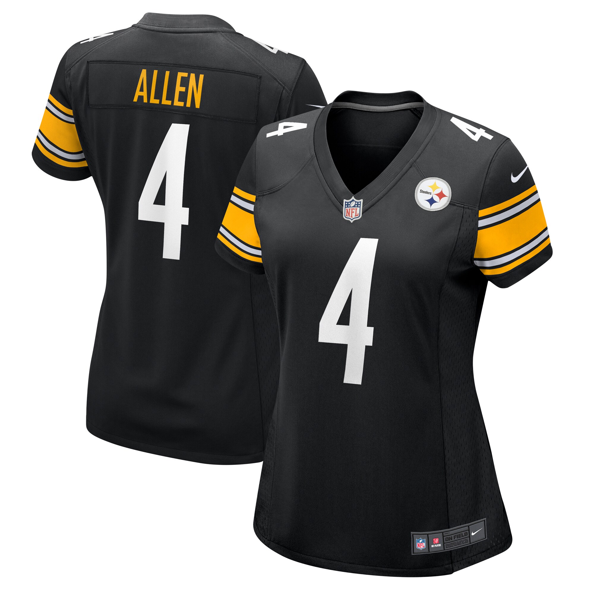 Women's Pittsburgh Steelers Kyle Allen Black Game Jersey Js8431