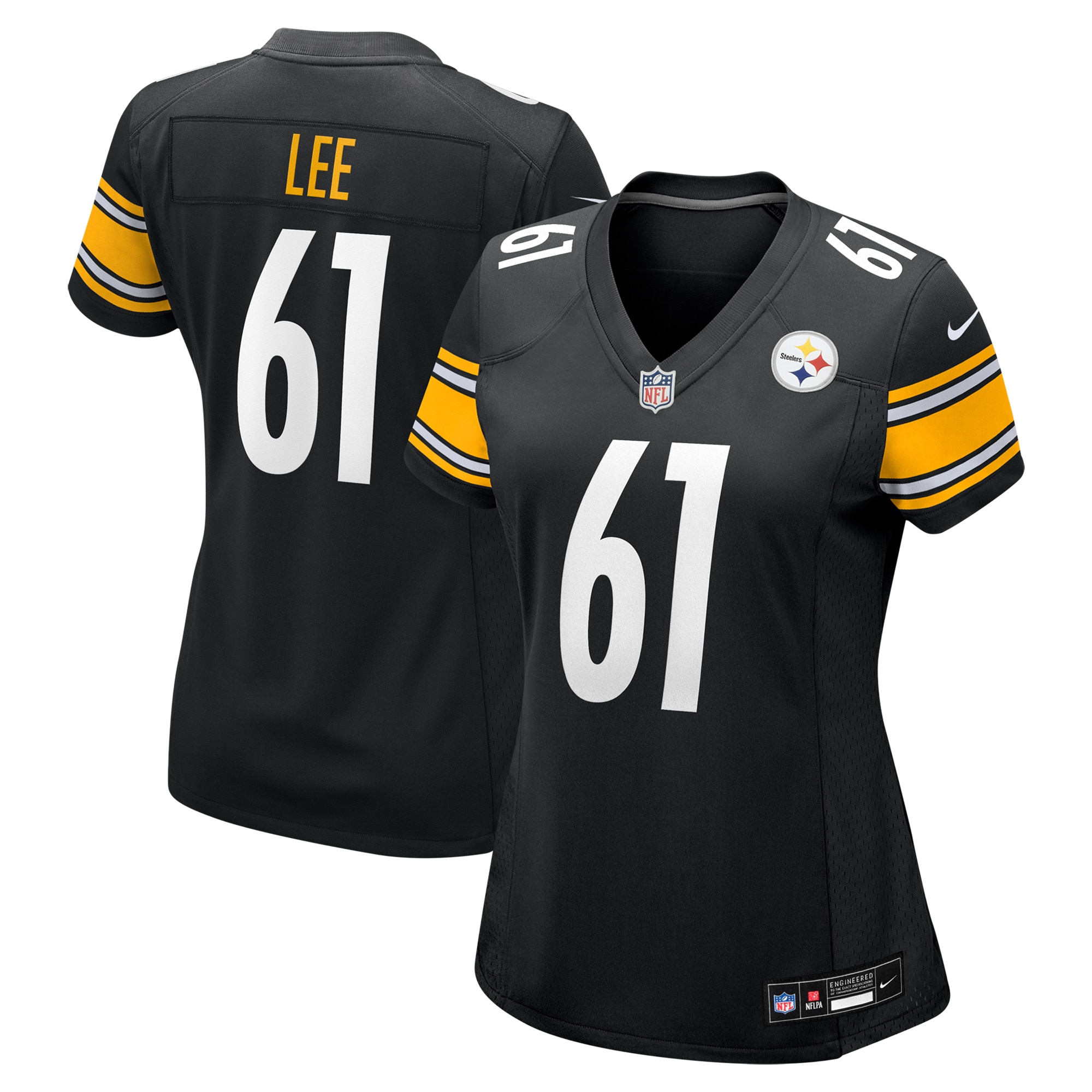 Women's Pittsburgh Steelers Logan Lee Black Game Jersey Js7611