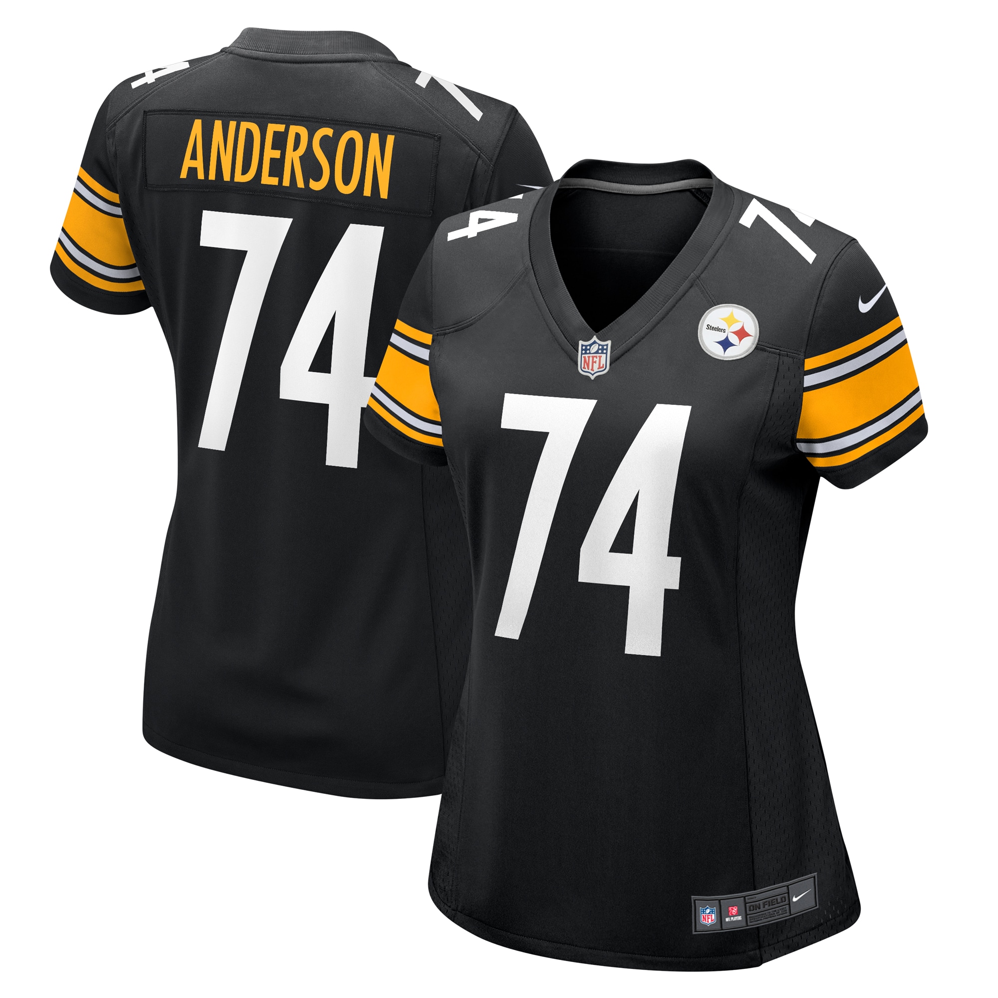 Women's Pittsburgh Steelers Spencer Anderson Black Game Jersey Js5530