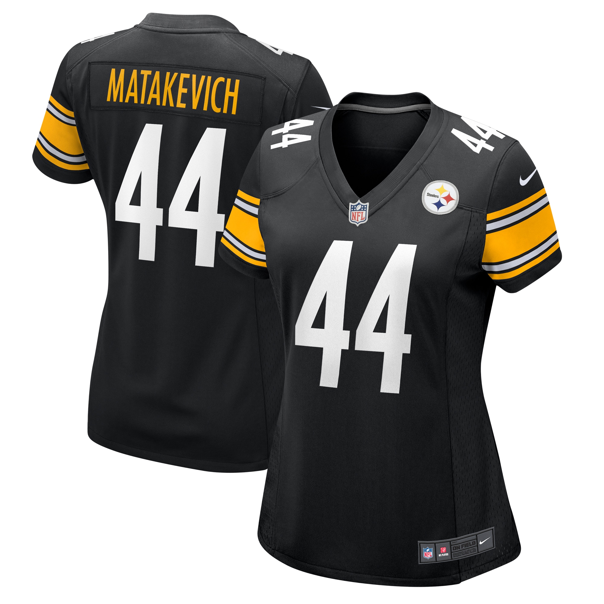 Women's Pittsburgh Steelers Tyler Matakevich Black Game Jersey Js3240