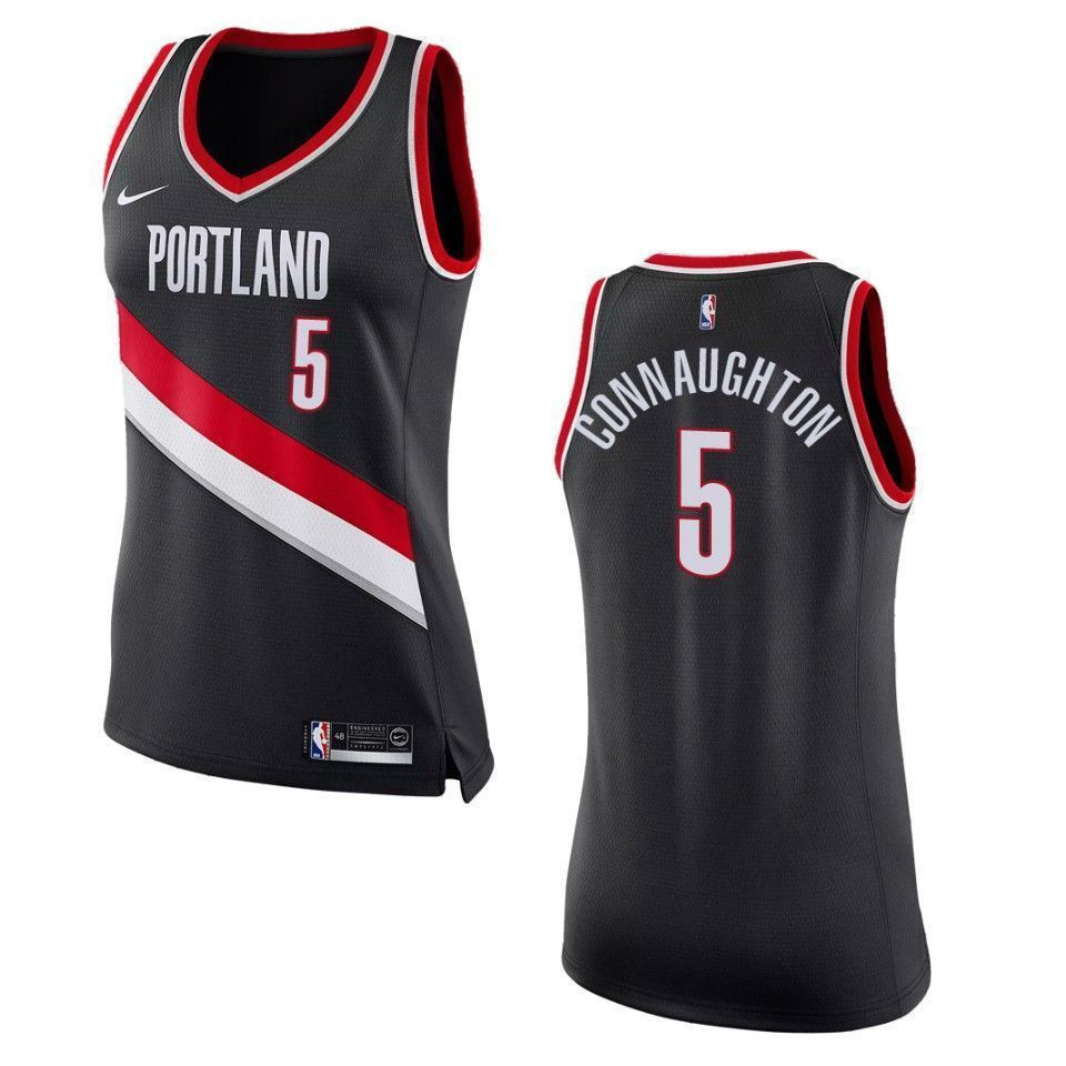 Women's Portland Trail Blazers 5 Pat Connaughton Icon Swingman Jersey - Black