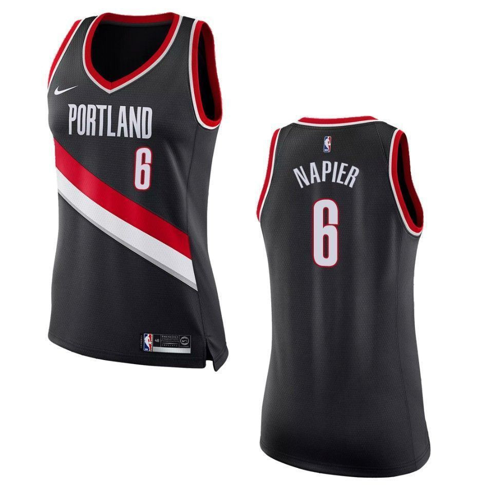 Women's Portland Trail Blazers 6 Shabazz Napier Icon Swingman Jersey - Black