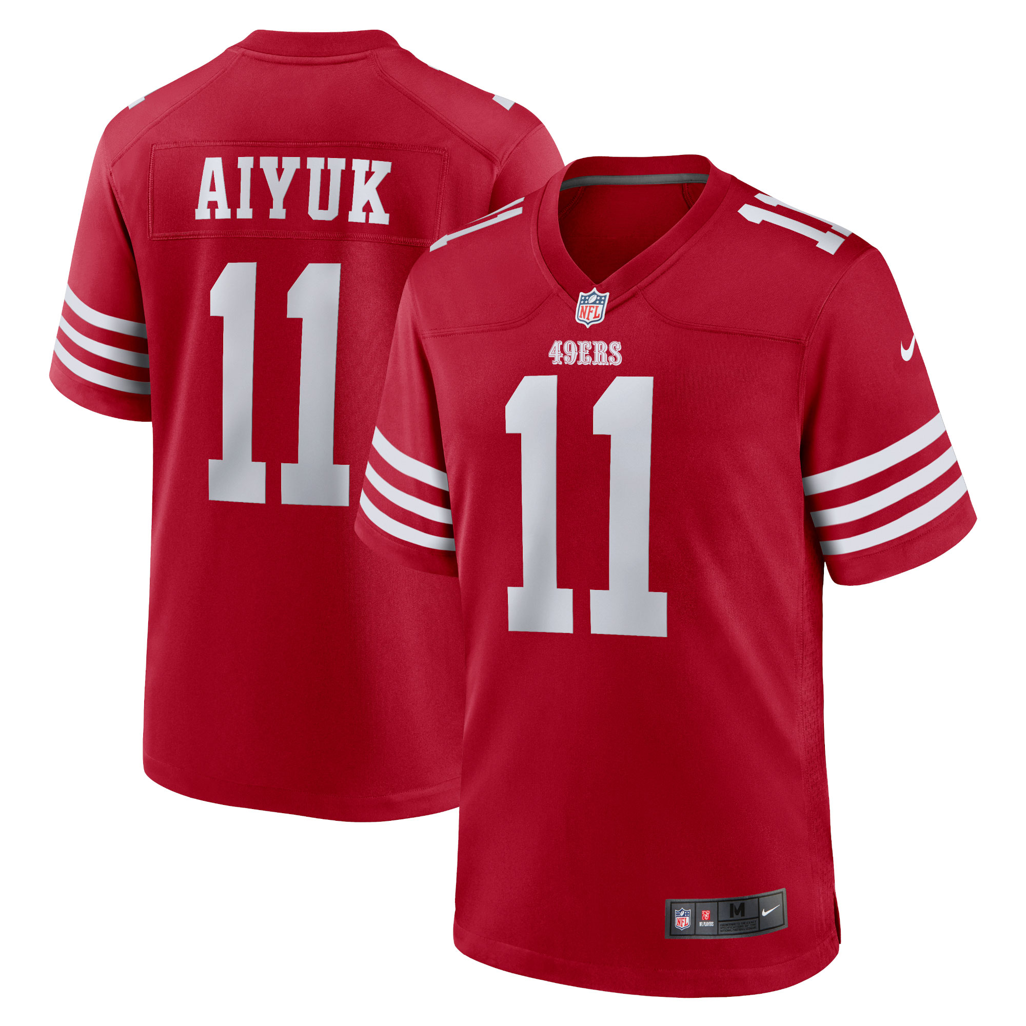 Women's San Francisco 49ers Brandon Aiyuk Scarlet Team Game Player Jersey Js1733
