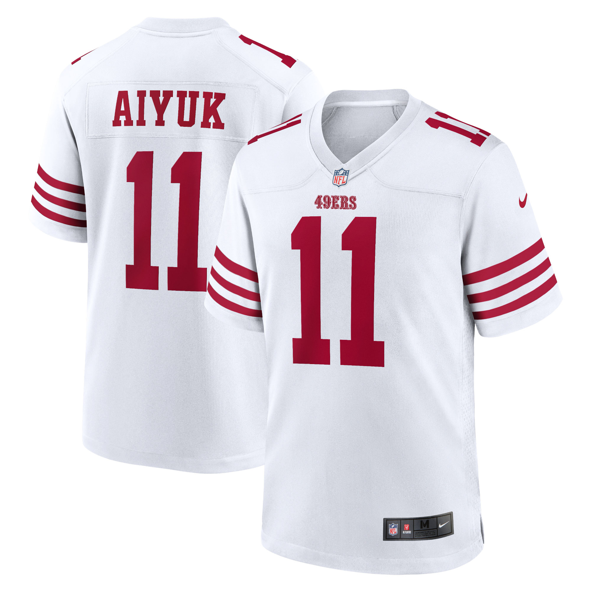 Women's San Francisco 49ers Brandon Aiyuk White Game Jersey Js6041