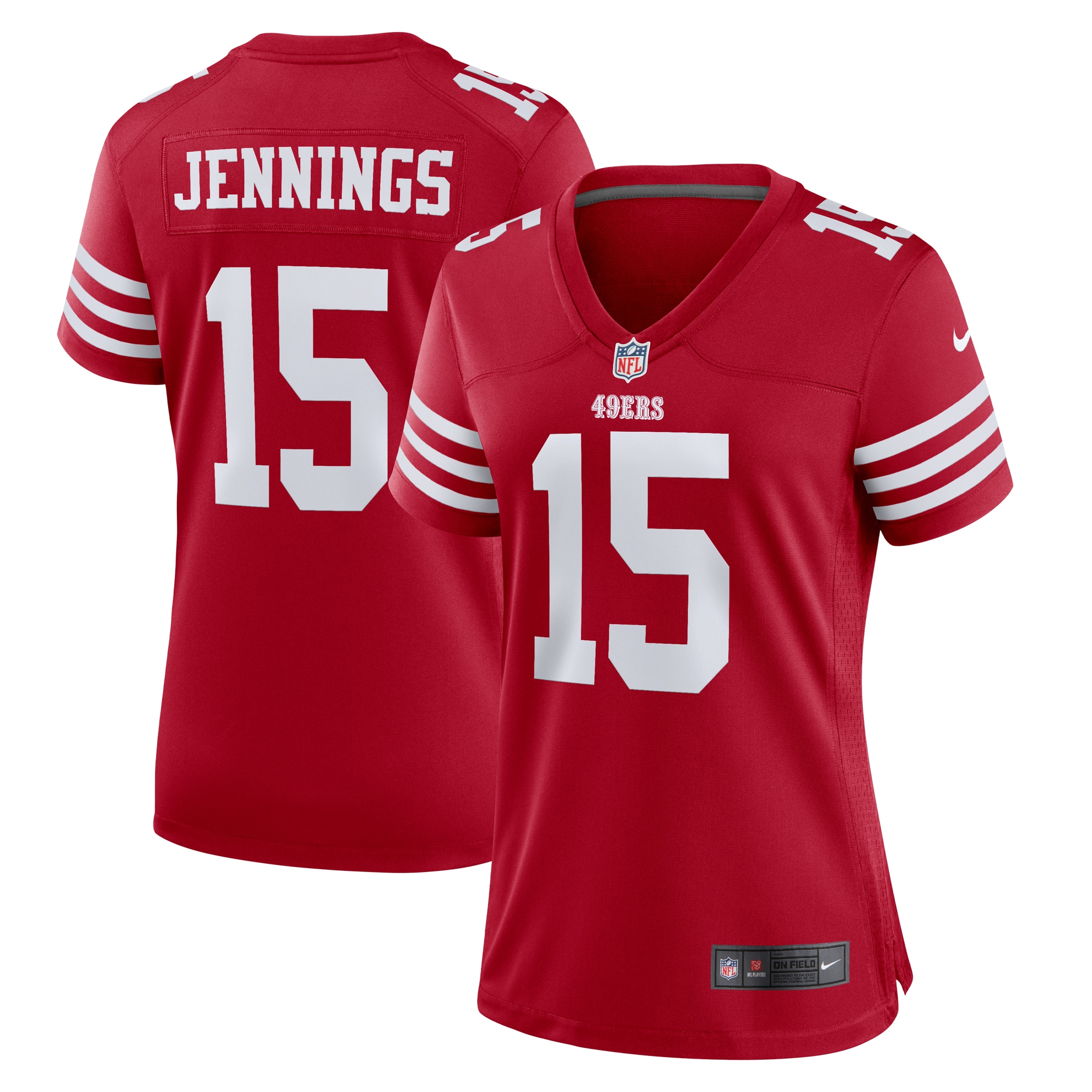 Women's San Francisco 49ers Jauan Jennings Scarlet Game Jersey Js4964