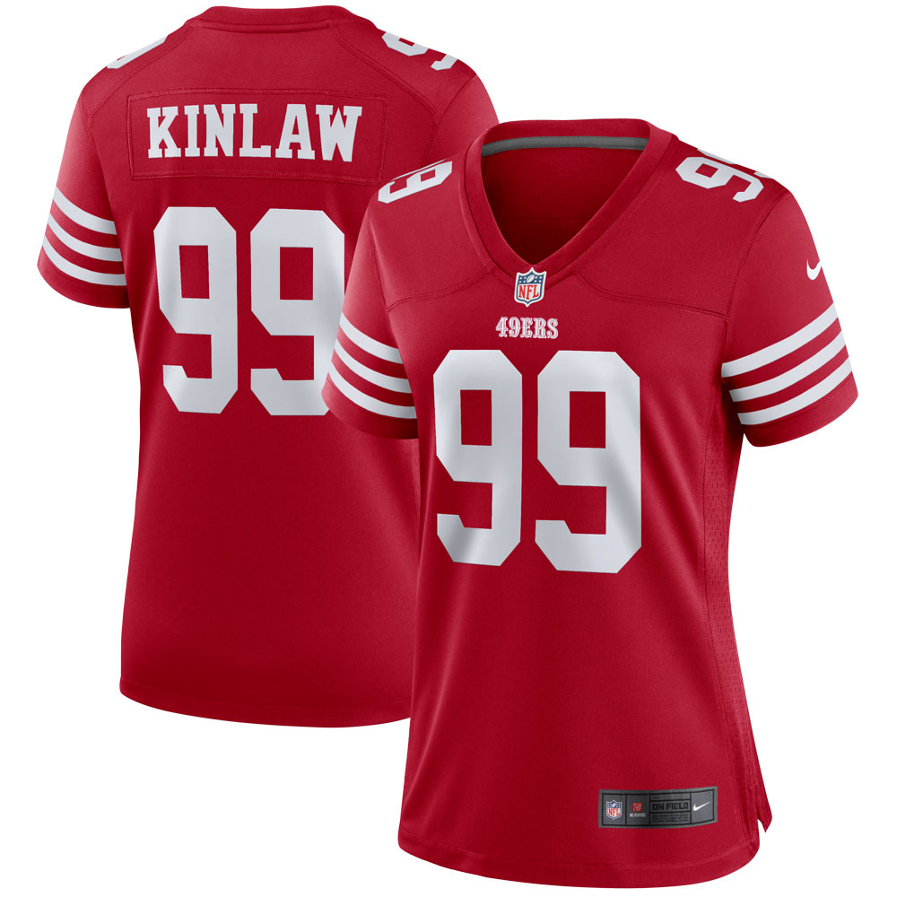 Women's San Francisco 49ers Javon Kinlaw Scarlet Player Jersey Js8633