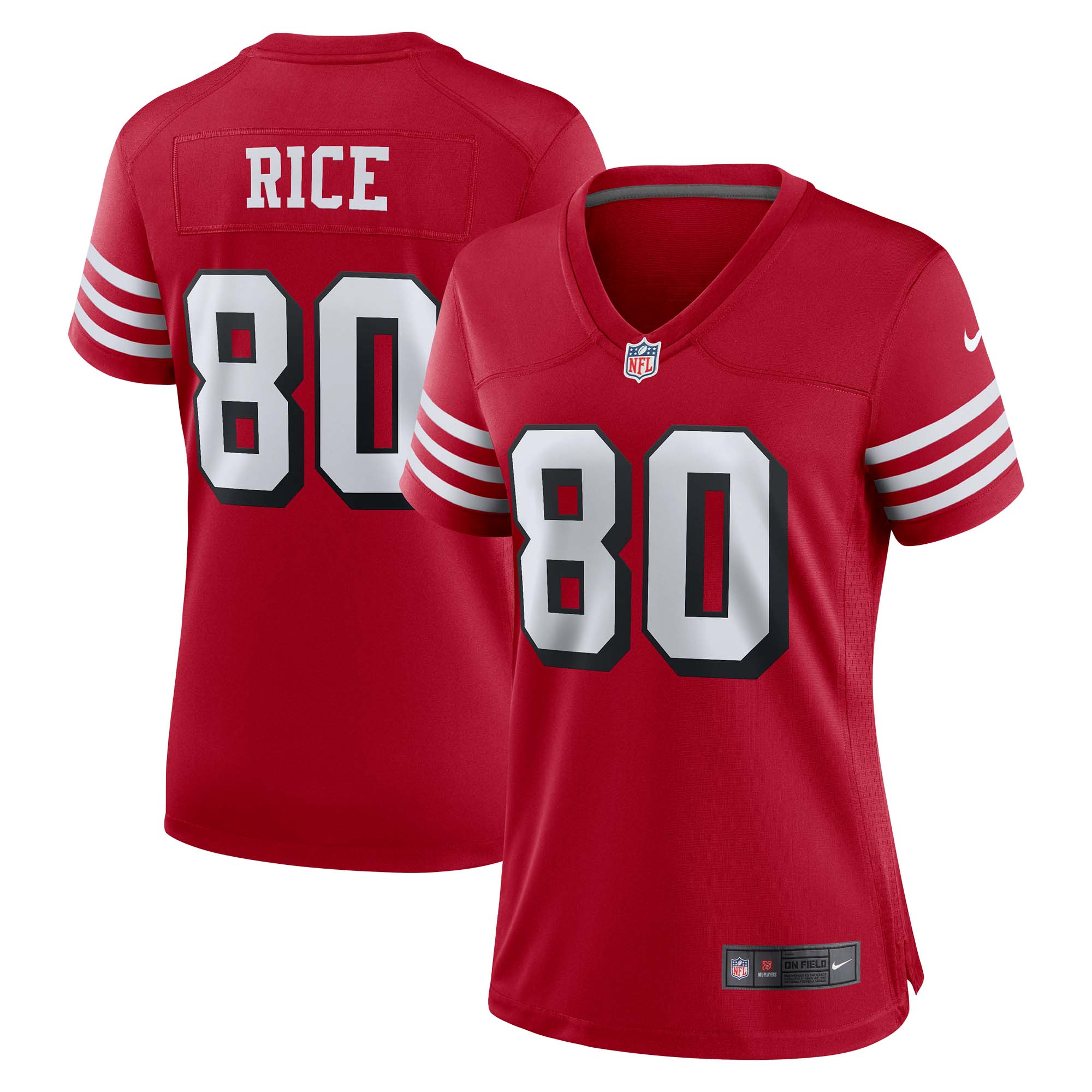 Women's San Francisco 49ers Jerry Rice Scarlet Alternate Game Jersey Js2486