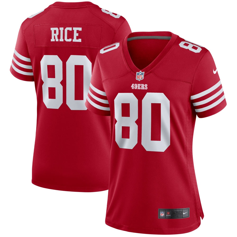 Women's San Francisco 49ers Jerry Rice Scarlet Retired Player Game Jersey Js7960