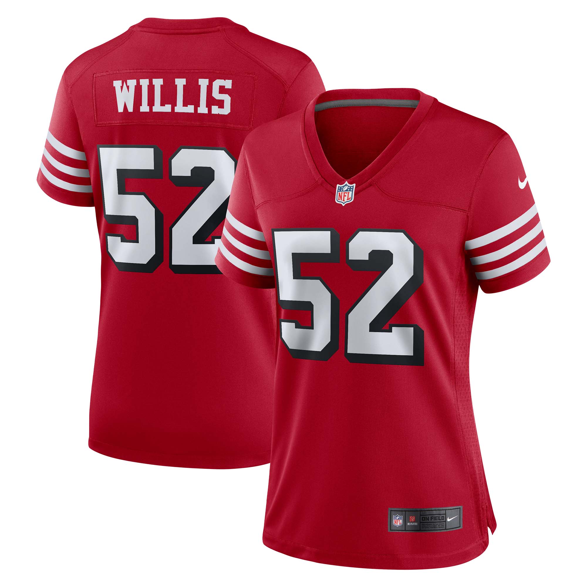 Women's San Francisco 49ers Patrick Willis Scarlet Alternate Game Jersey Js3786