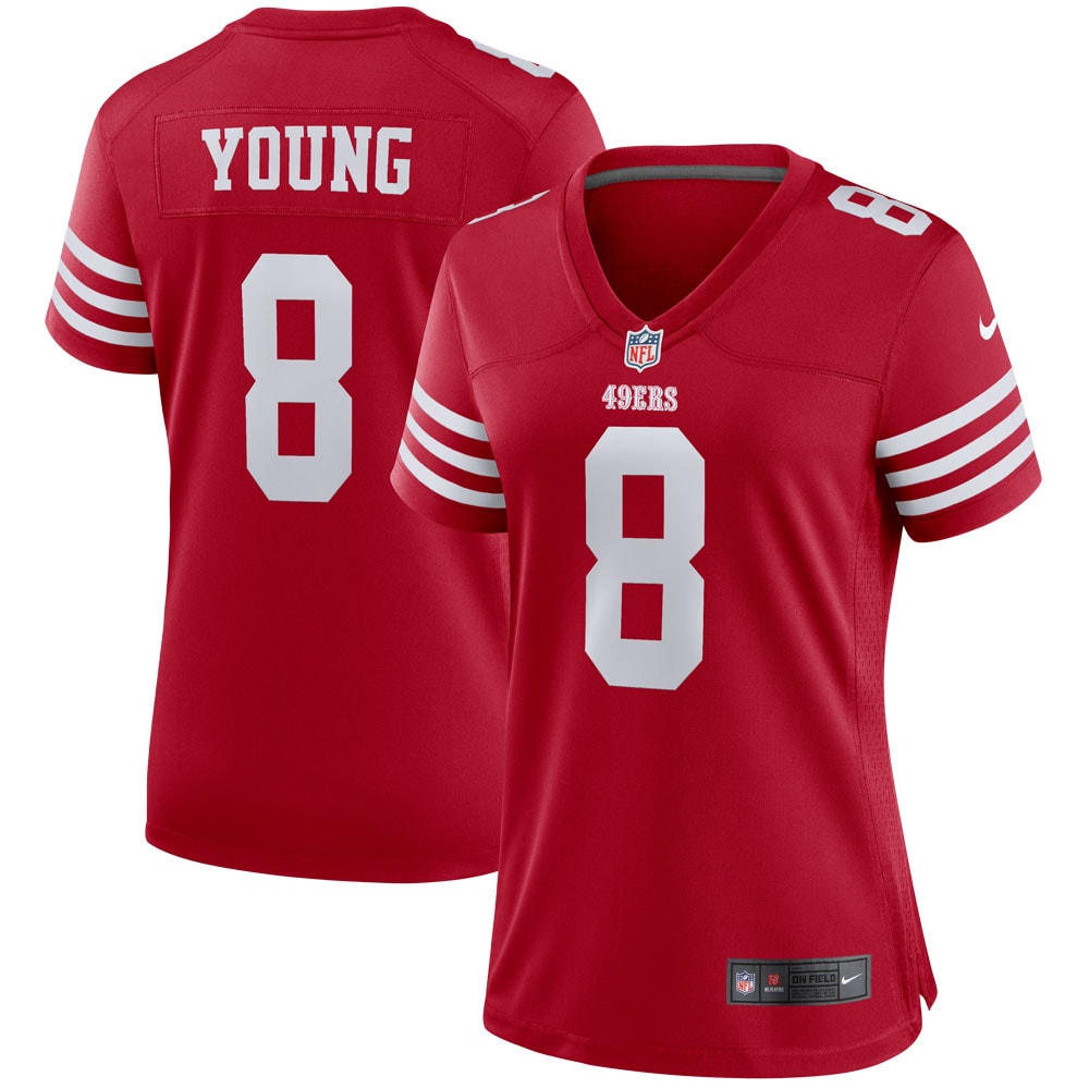 Women's San Francisco 49ers Steve Young Scarlet Retired Player Game Jersey Js1606