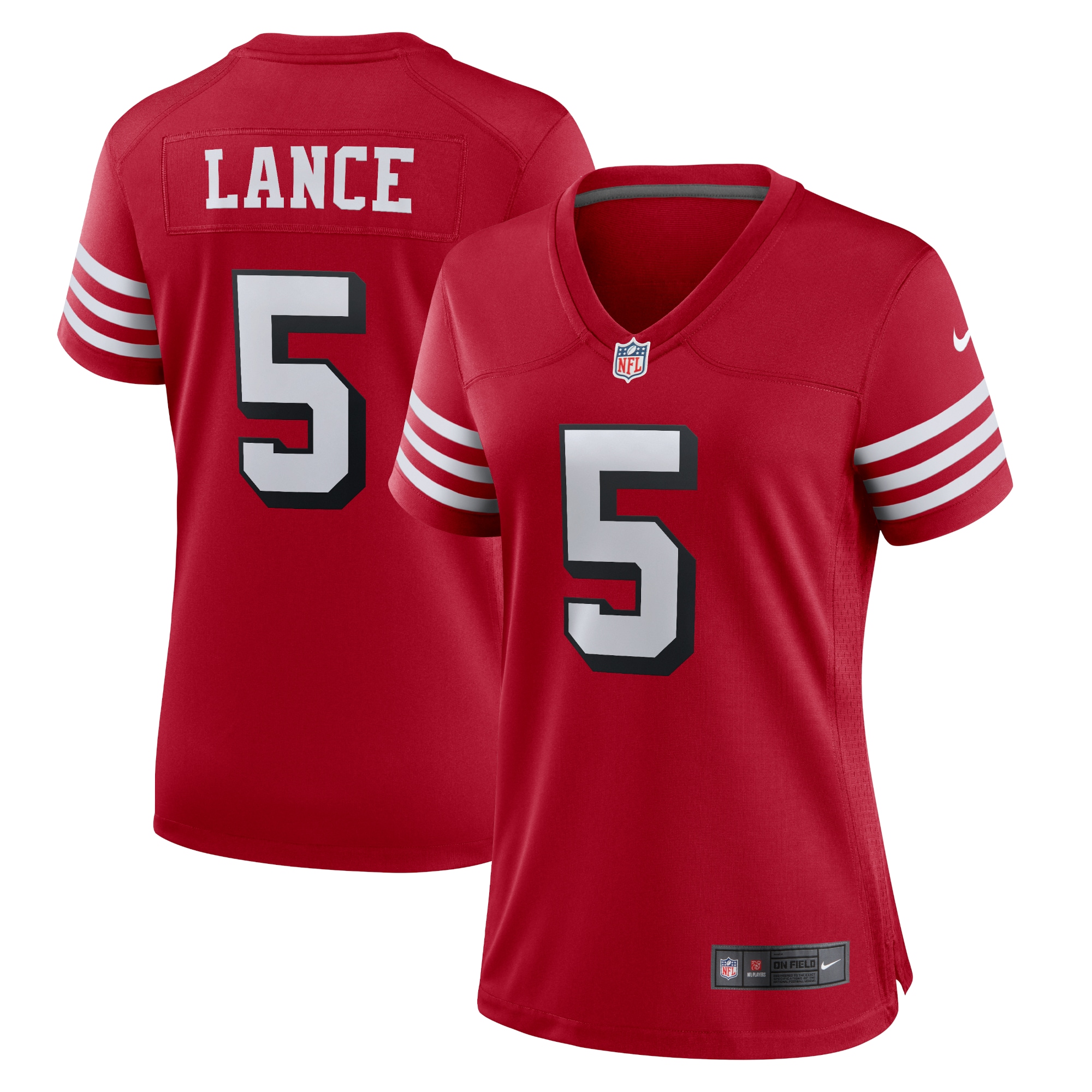 Women's San Francisco 49ers Trey Lance Scarlet Alternate Game Jersey Js6358