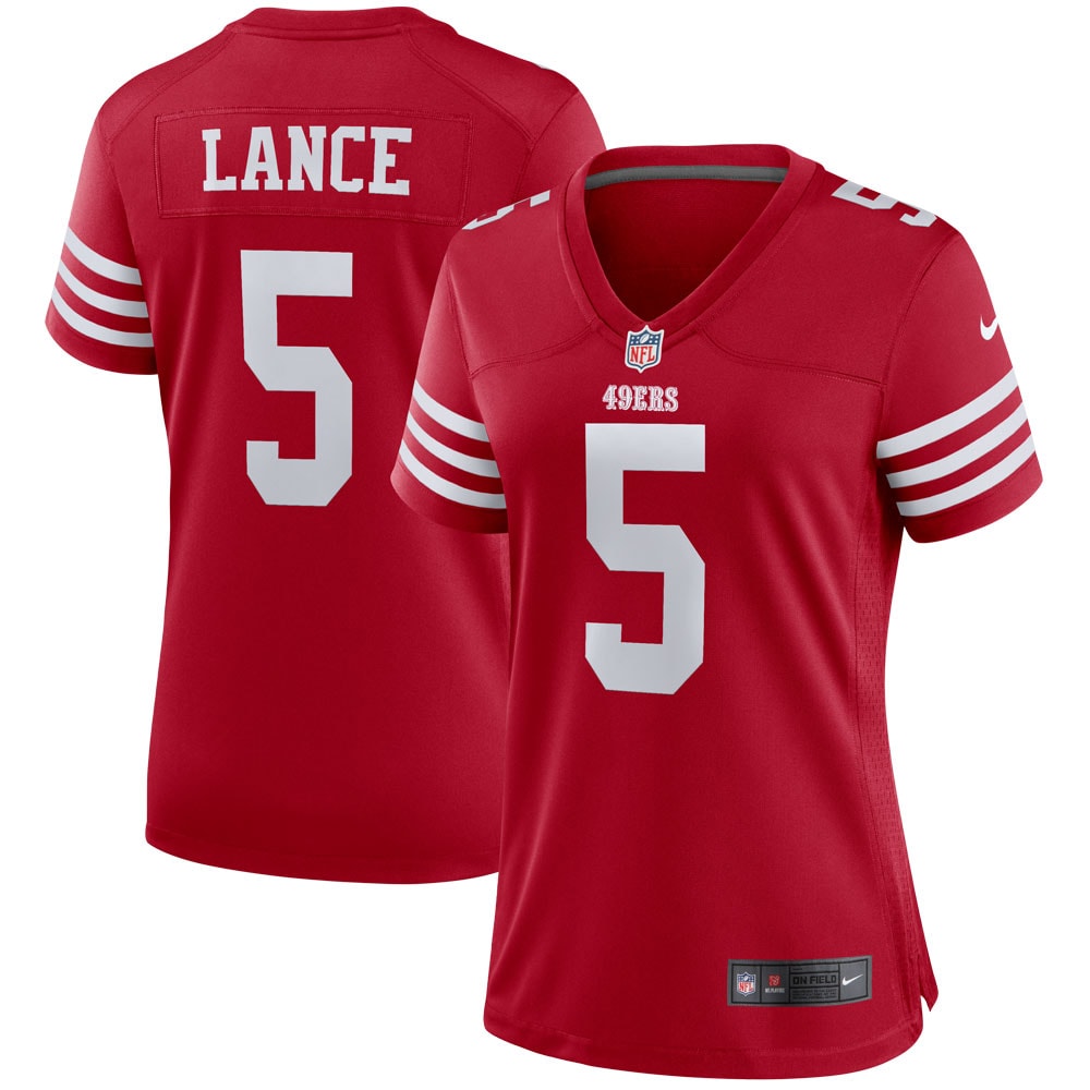 Women's San Francisco 49ers Trey Lance Scarlet Player Jersey Js6357